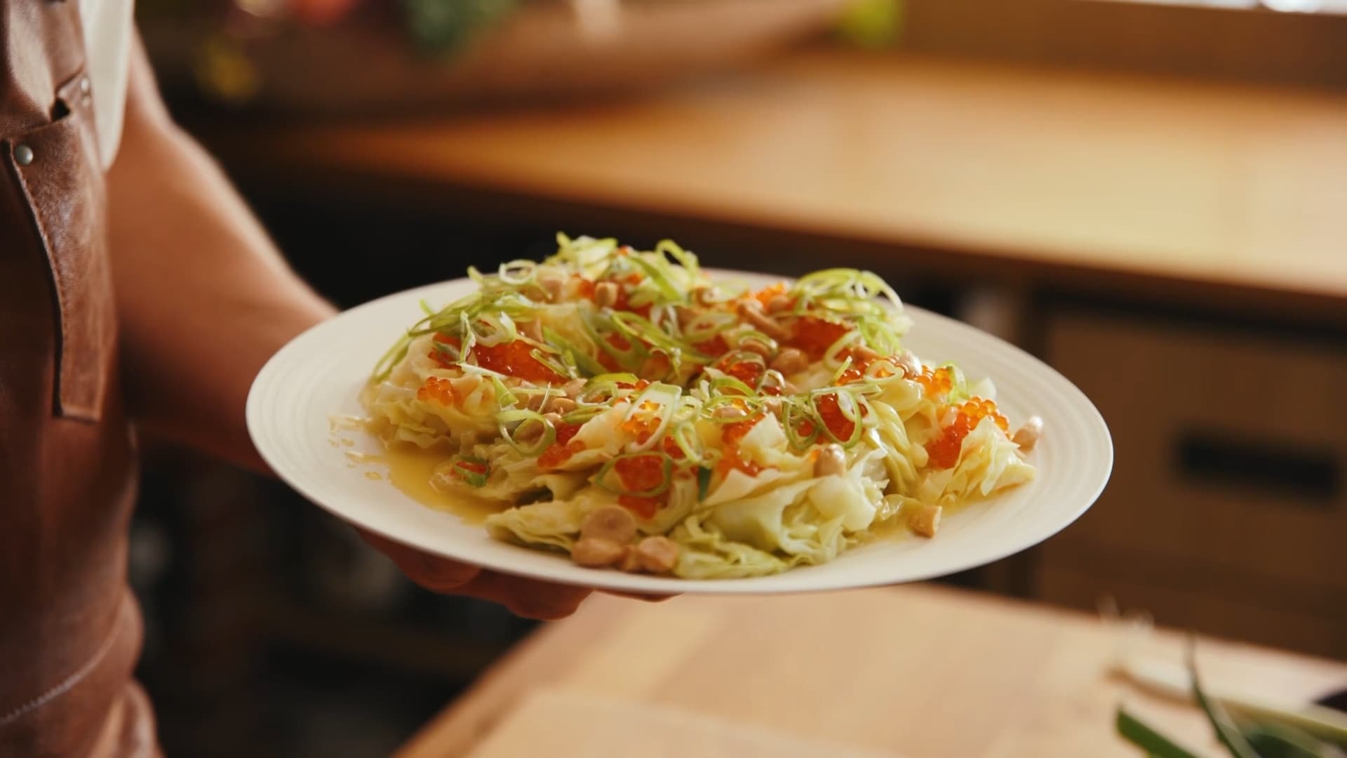 Bakad vitkål med smörsås