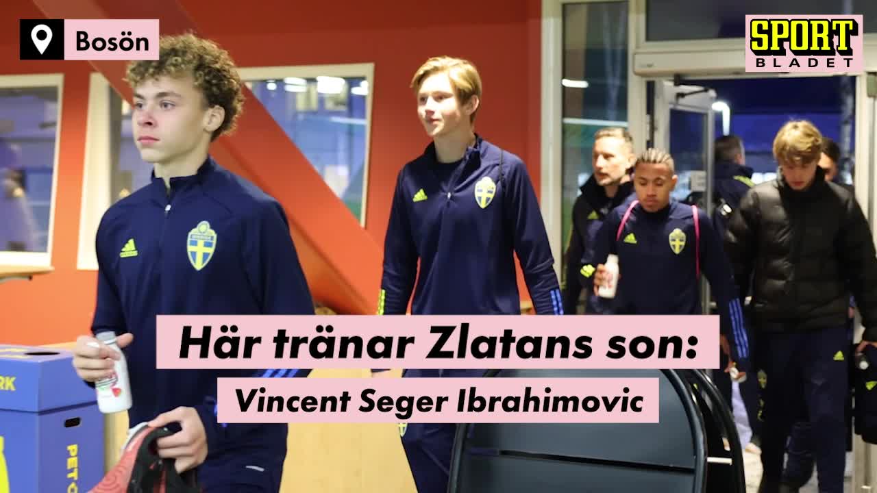 Här tränar Zlatans son med landslaget