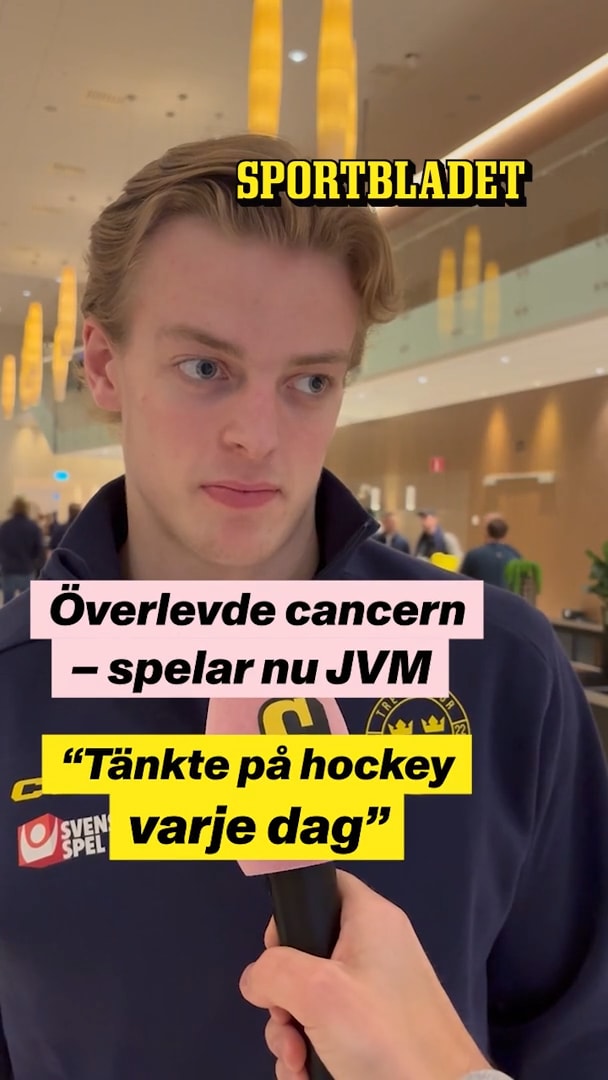 Överlevde cancern – spelar nu JVM: ”Tänkte på hockey varje dag”