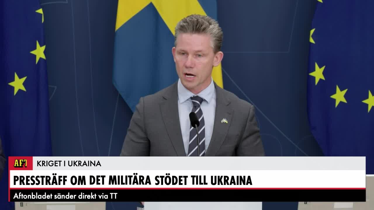 Pressträff om det militära stödet till Ukraina