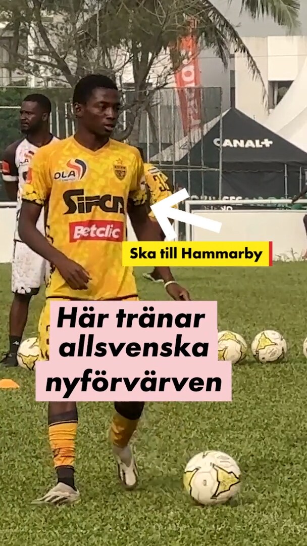 Här tränar Hammarbys nyförvärv Bazoumana Traore