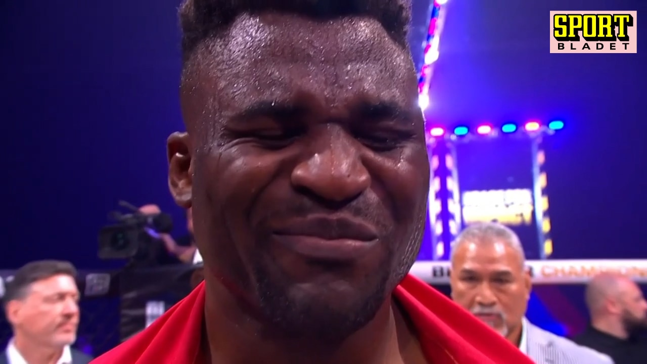 Francis Ngannou i tårar efter comebacken i MMA