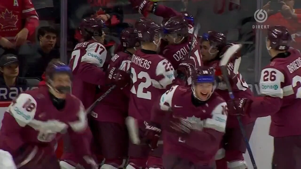 Lettland slår Kanada i JVM - Se avgörandet