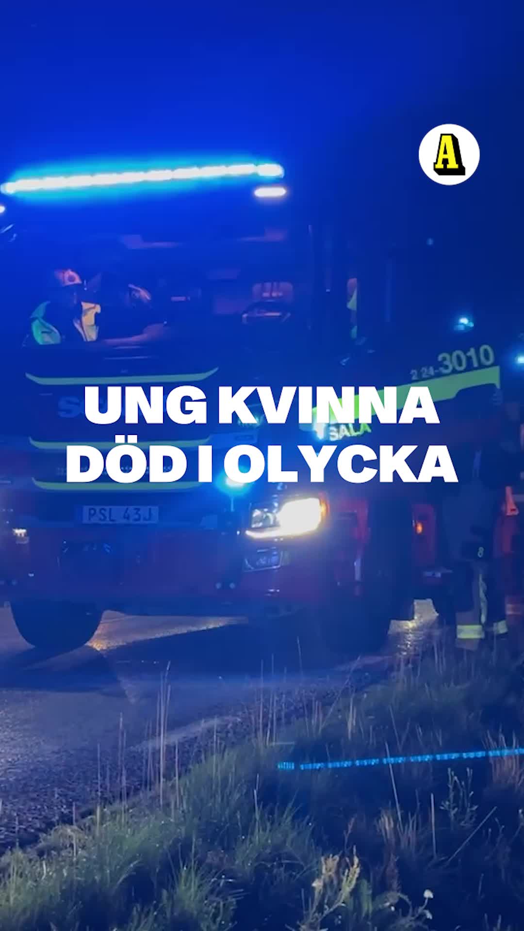 Ung kvinna död i olycka