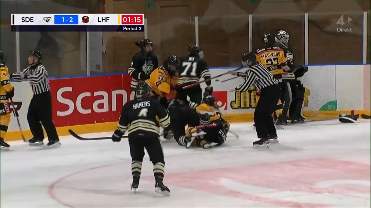 Här bryter slagsmålet ut mellan SDE och Luleå