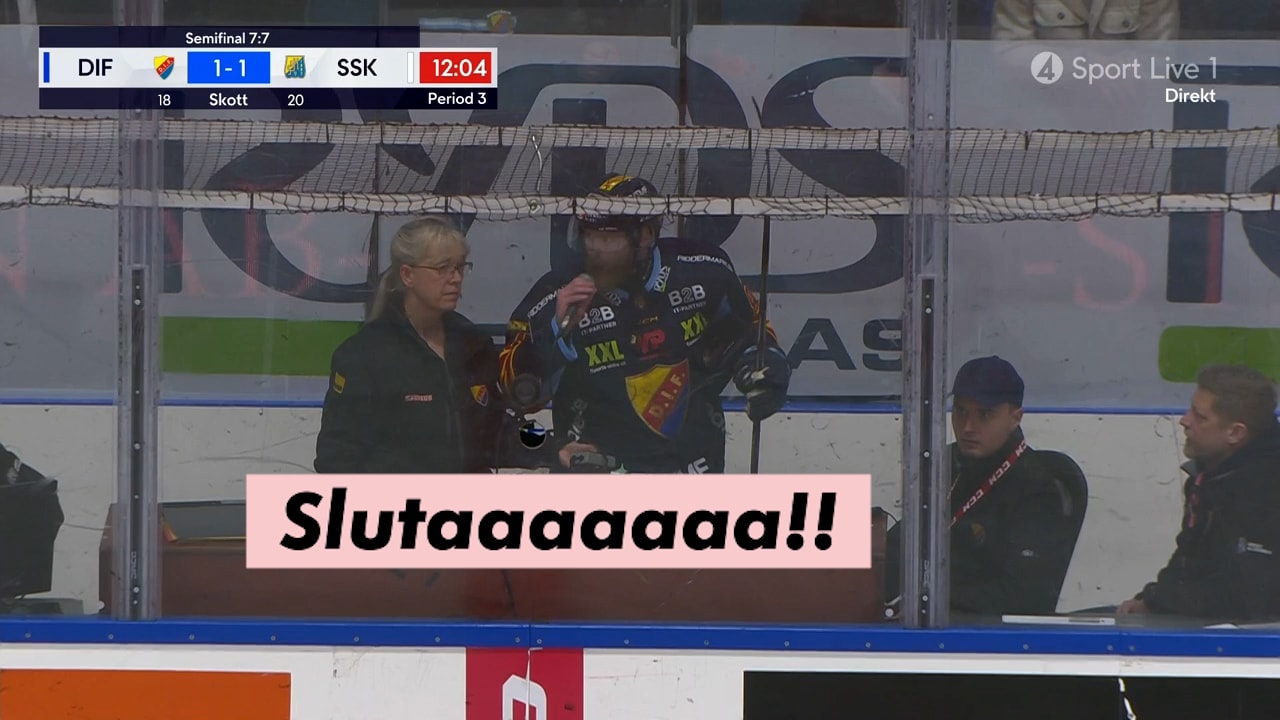 Klasen ryter ifrån i mikrofonen: Sluta!!!!