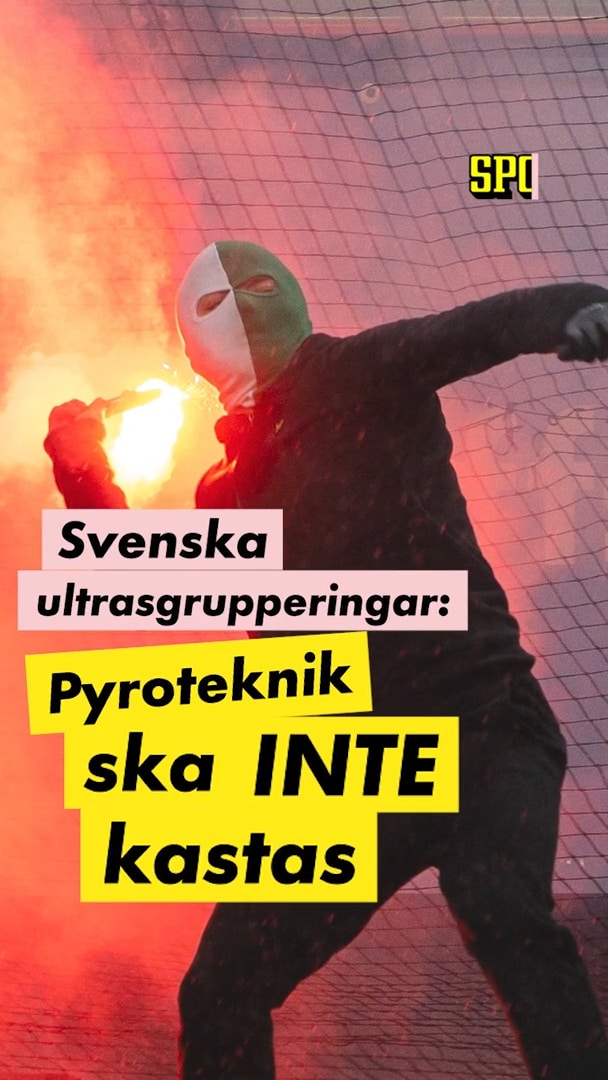 Uppmaningen: ”Pyroteknik ska inte kastas”