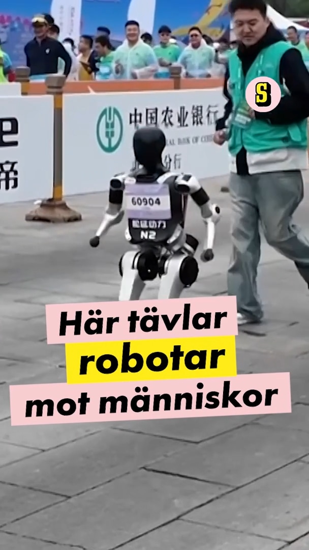 Här tävlar robotar mot människor i halvmaratonet