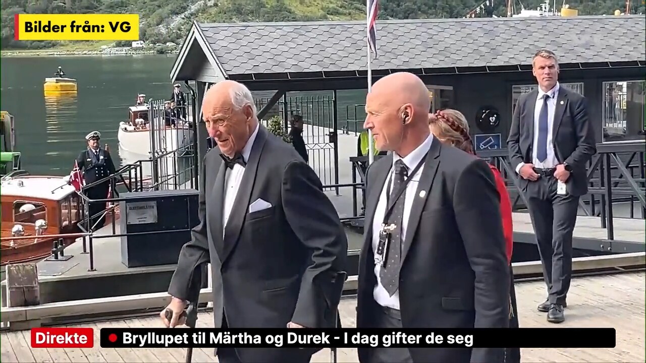 Här anländer gästerna till prinsessan Märtha Louises bröllop