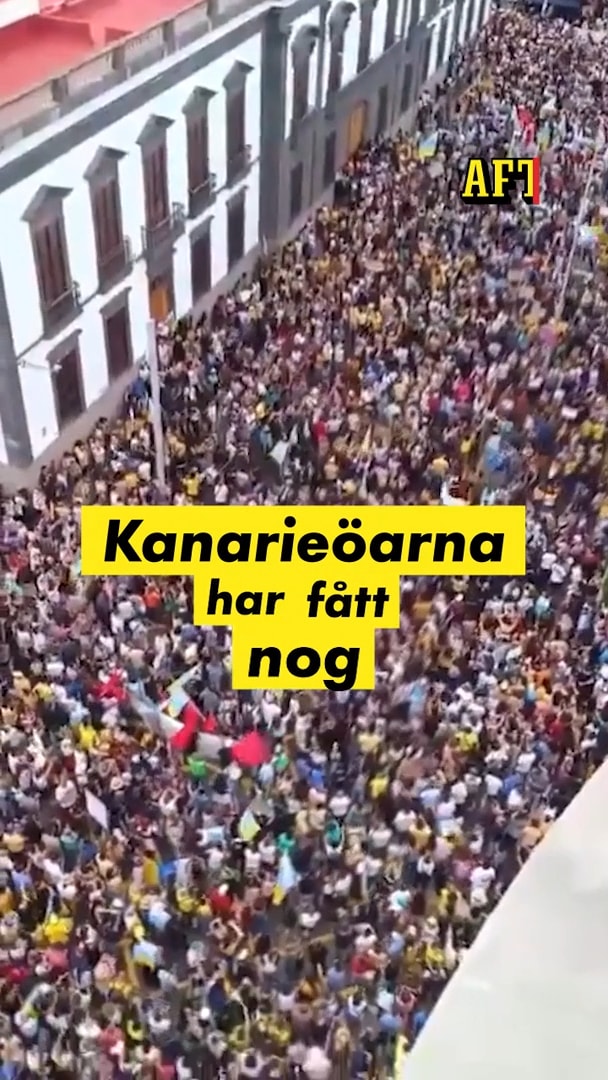 Kanarieöarna demonstrerar mot turism