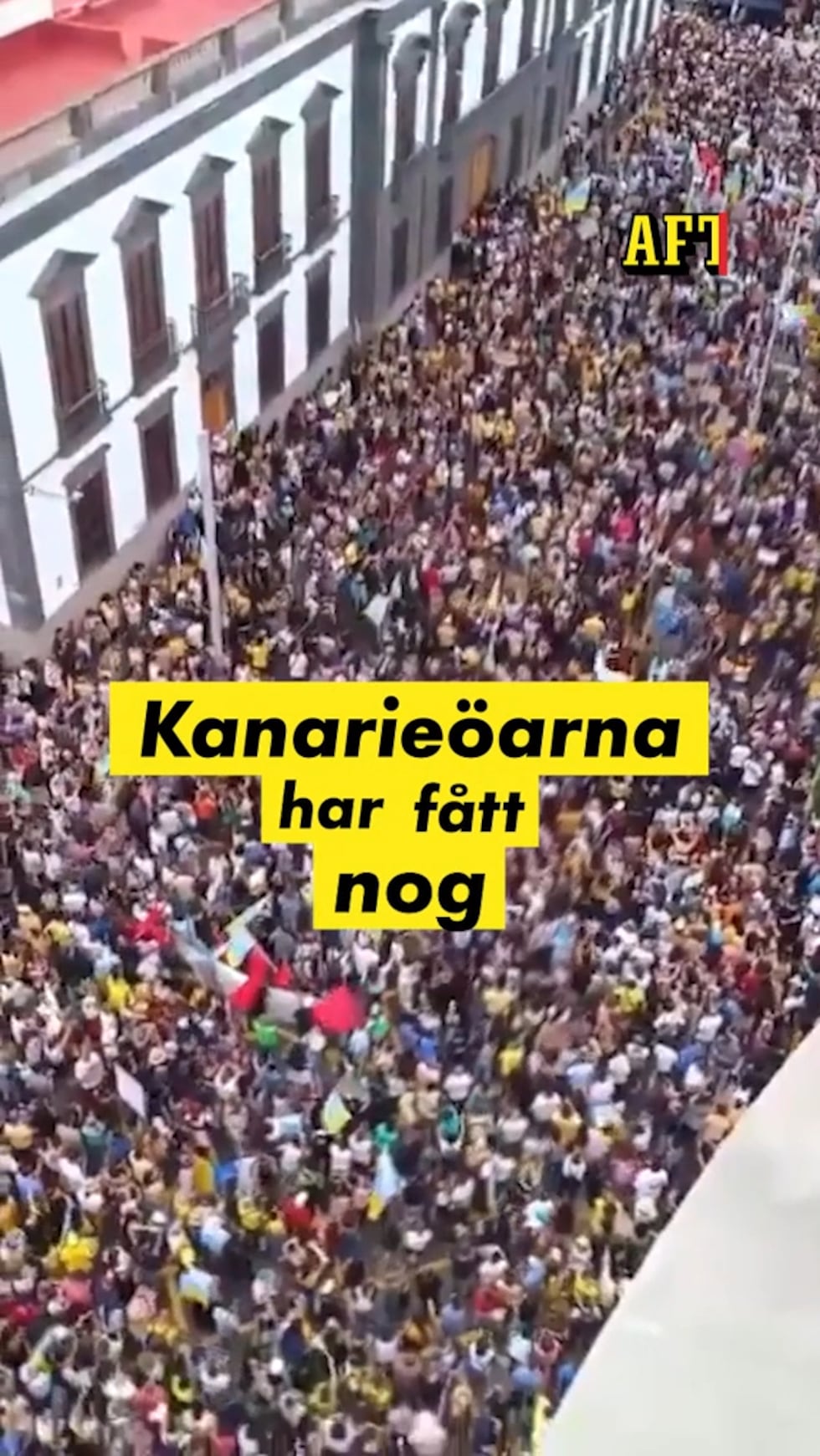 Enorma Protester Mot Turism På Kanarieöarna Aftonbladet Tv