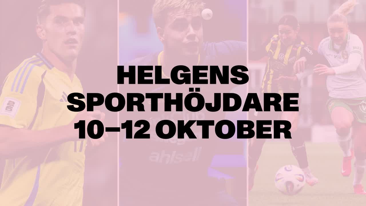 Här är sporthöjdpunkterna för helgen 10 till 12 oktober
