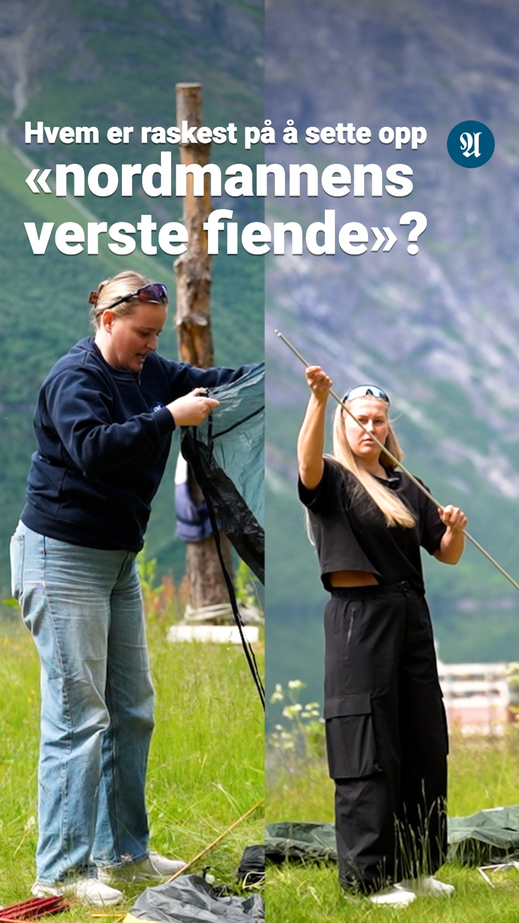 Hvem er best på å sette opp telt? 