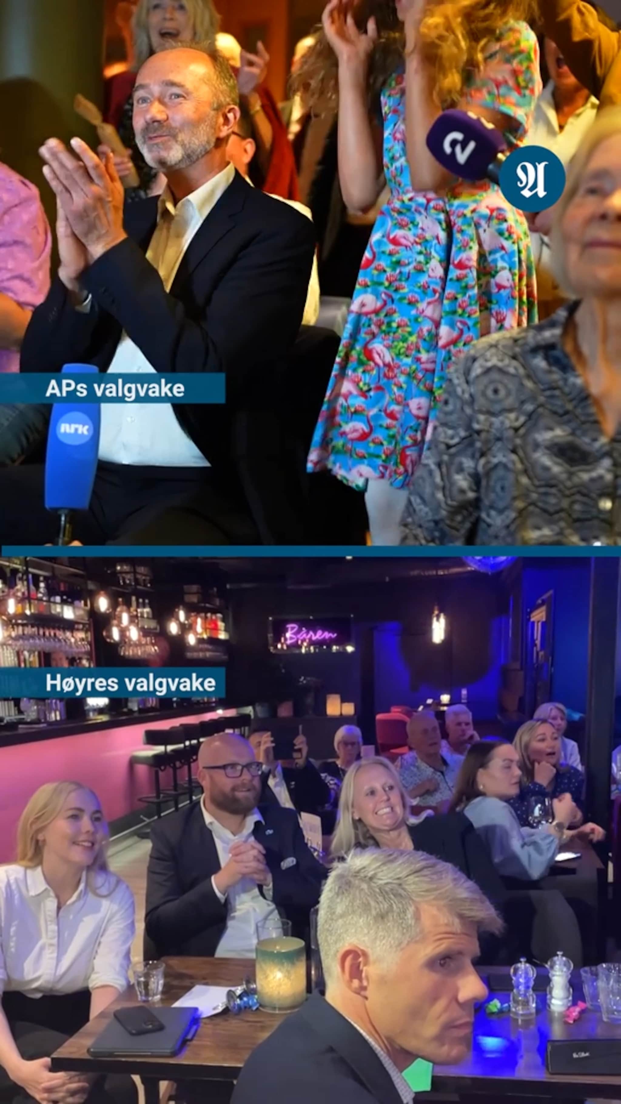 Full jubel på valgvaka