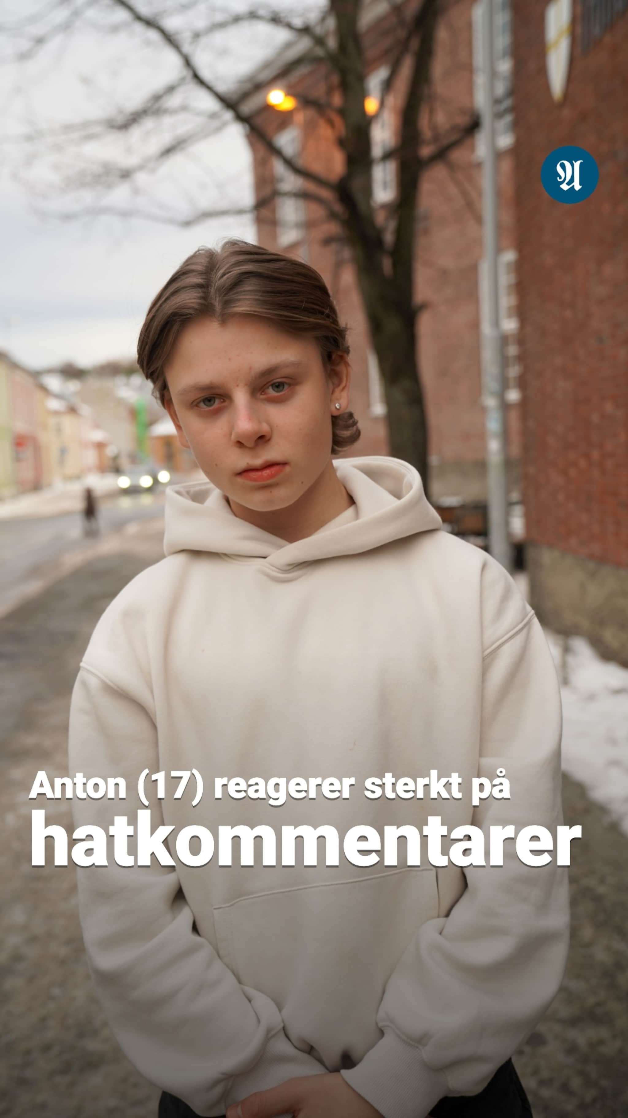 Anton (17) reagerer sterkt på hatkommentarer