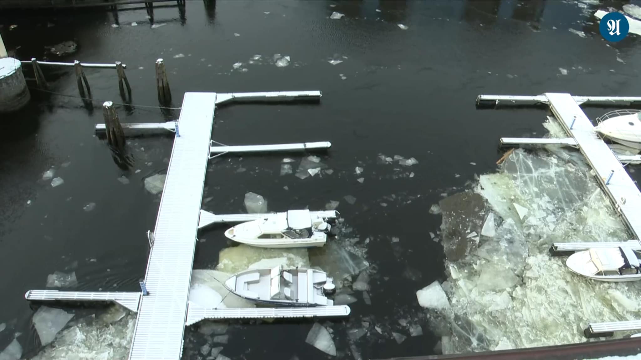 Isen kommer ned Nidelva