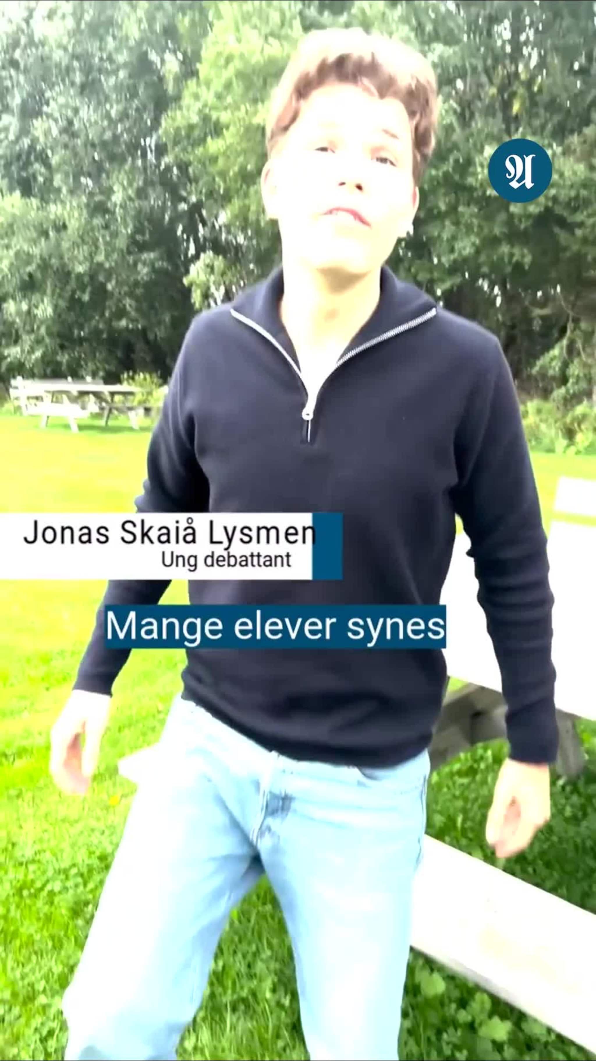 Jonas (17) mener at faget bør bli valgfritt