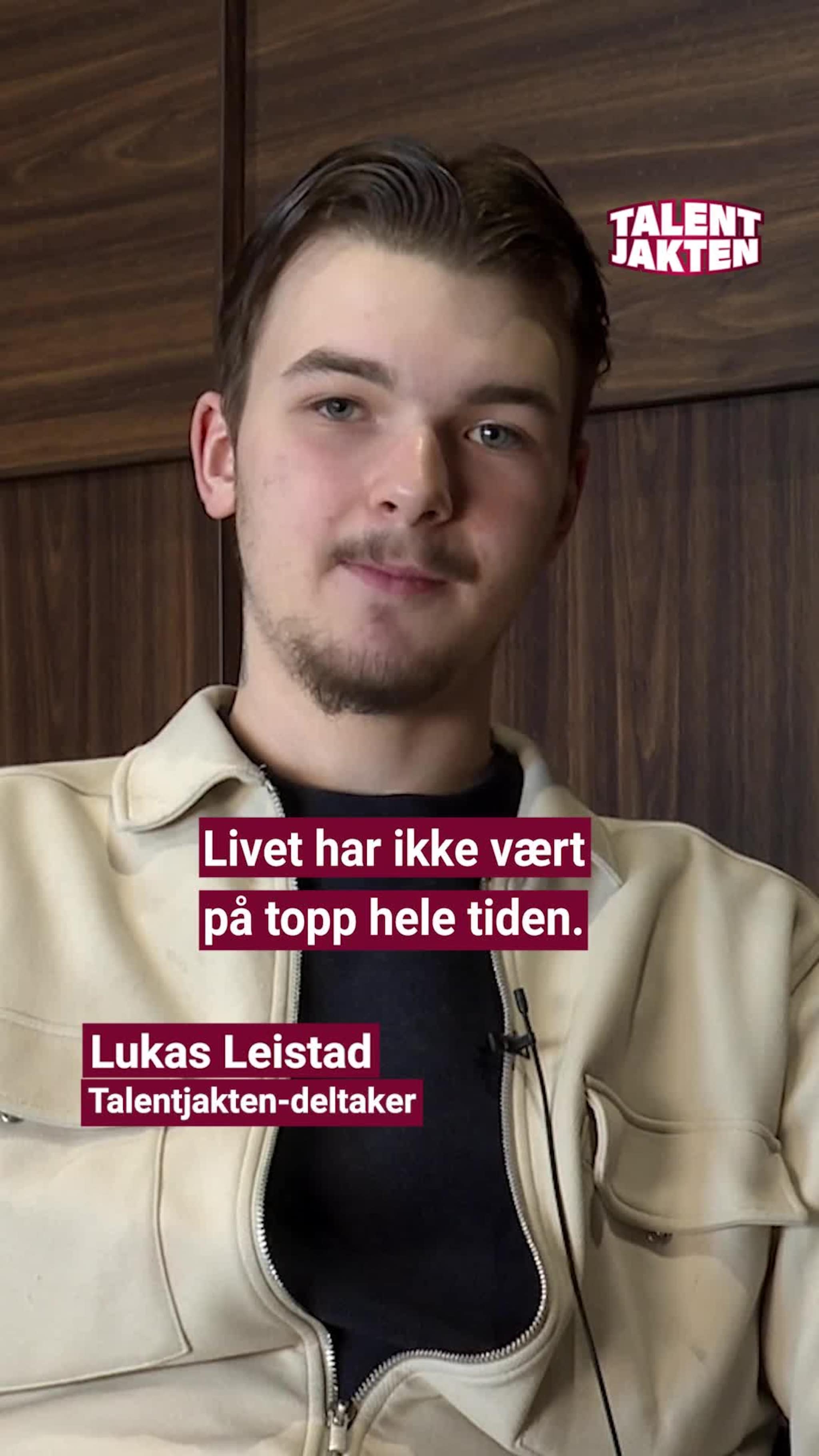 Lucas Leistad er semifinalist i Talentjakten