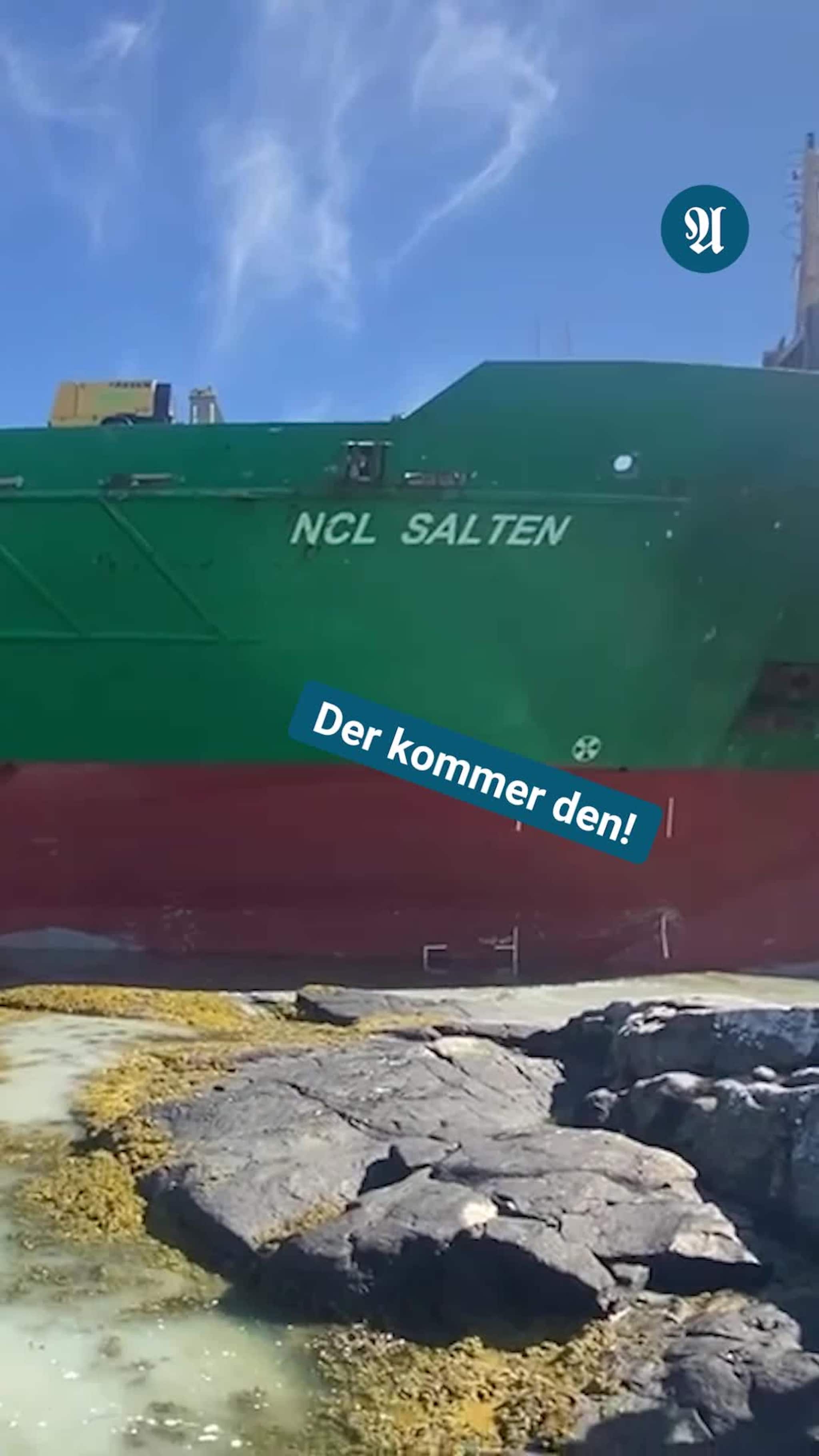 Her løsner skipet