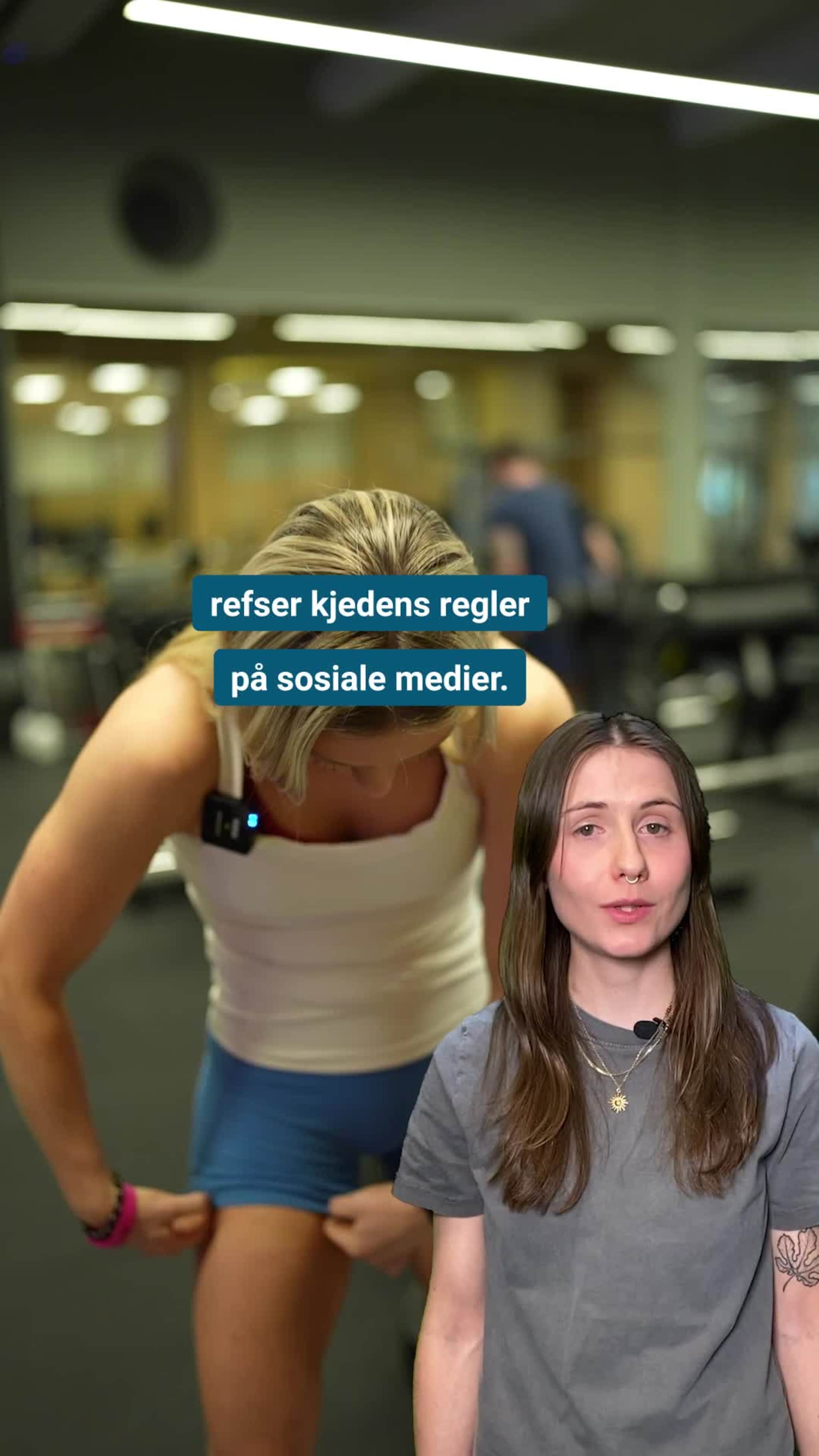 Julia (21) blir provosert av treningssenterets klesregler