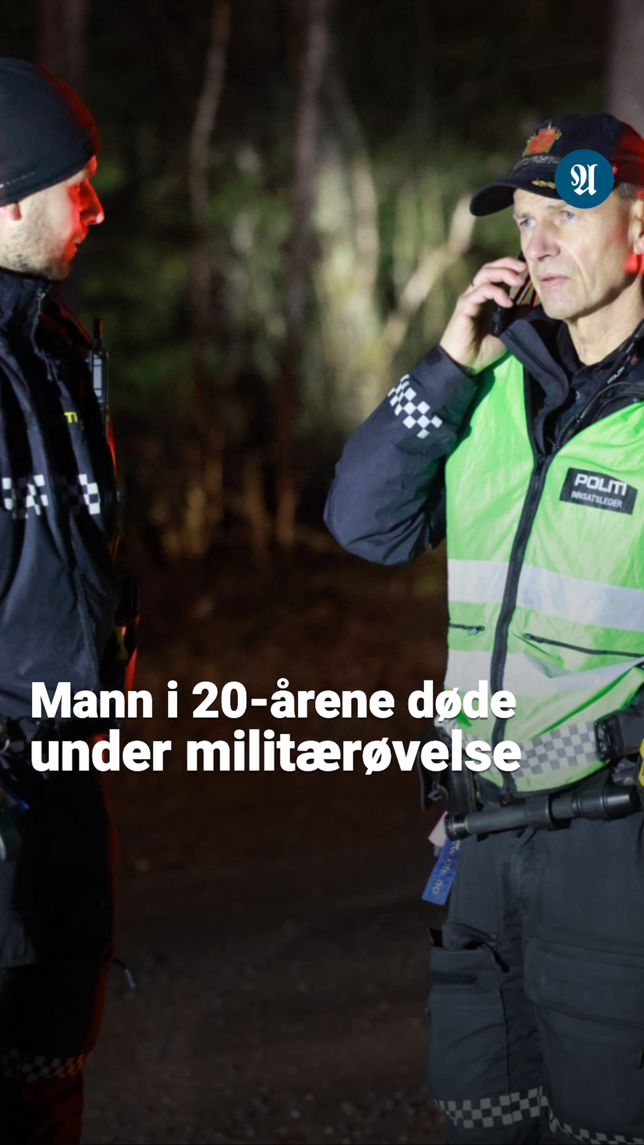 Døde under en militærøvelse