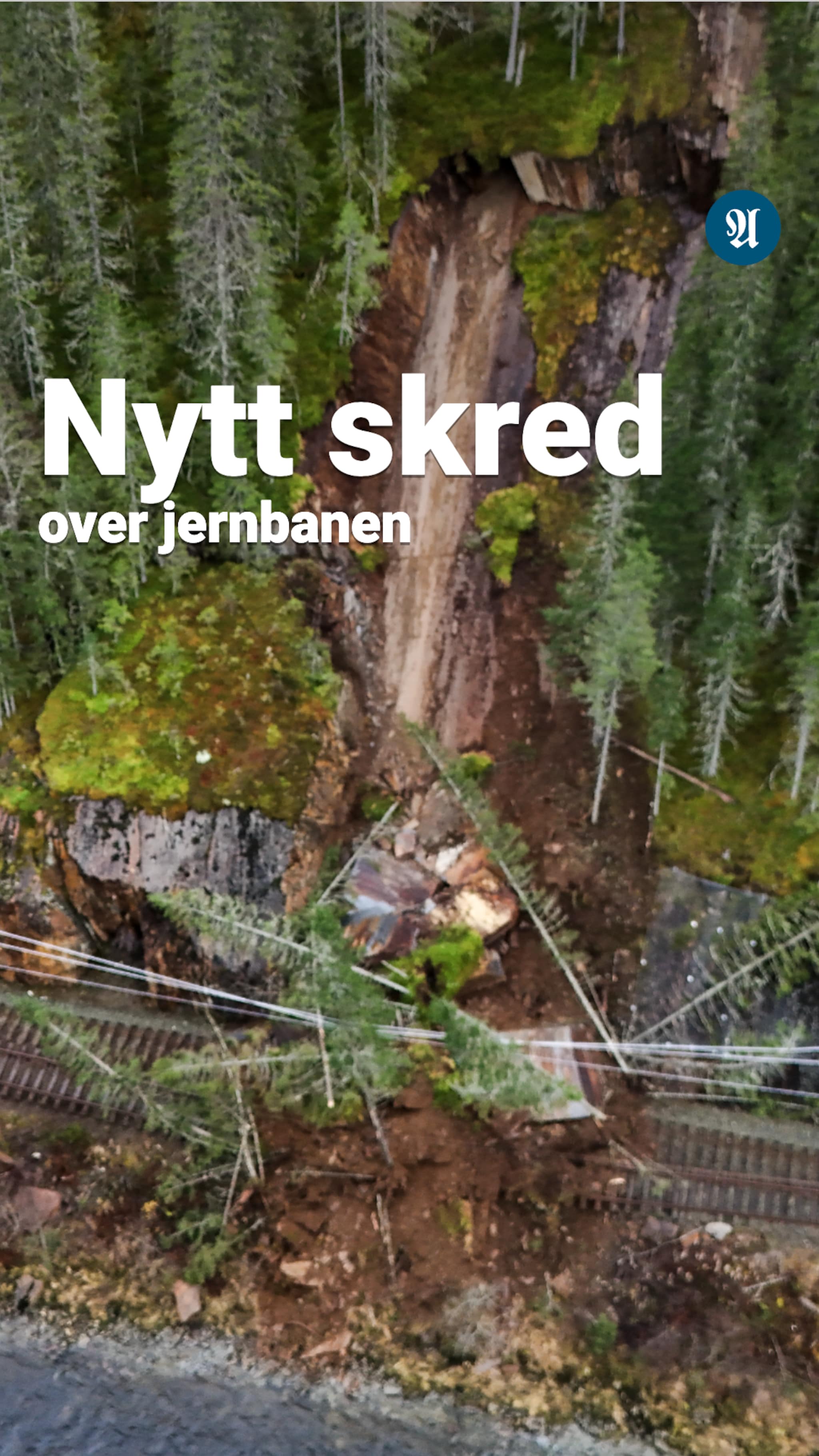 Nytt skred over jernbanen