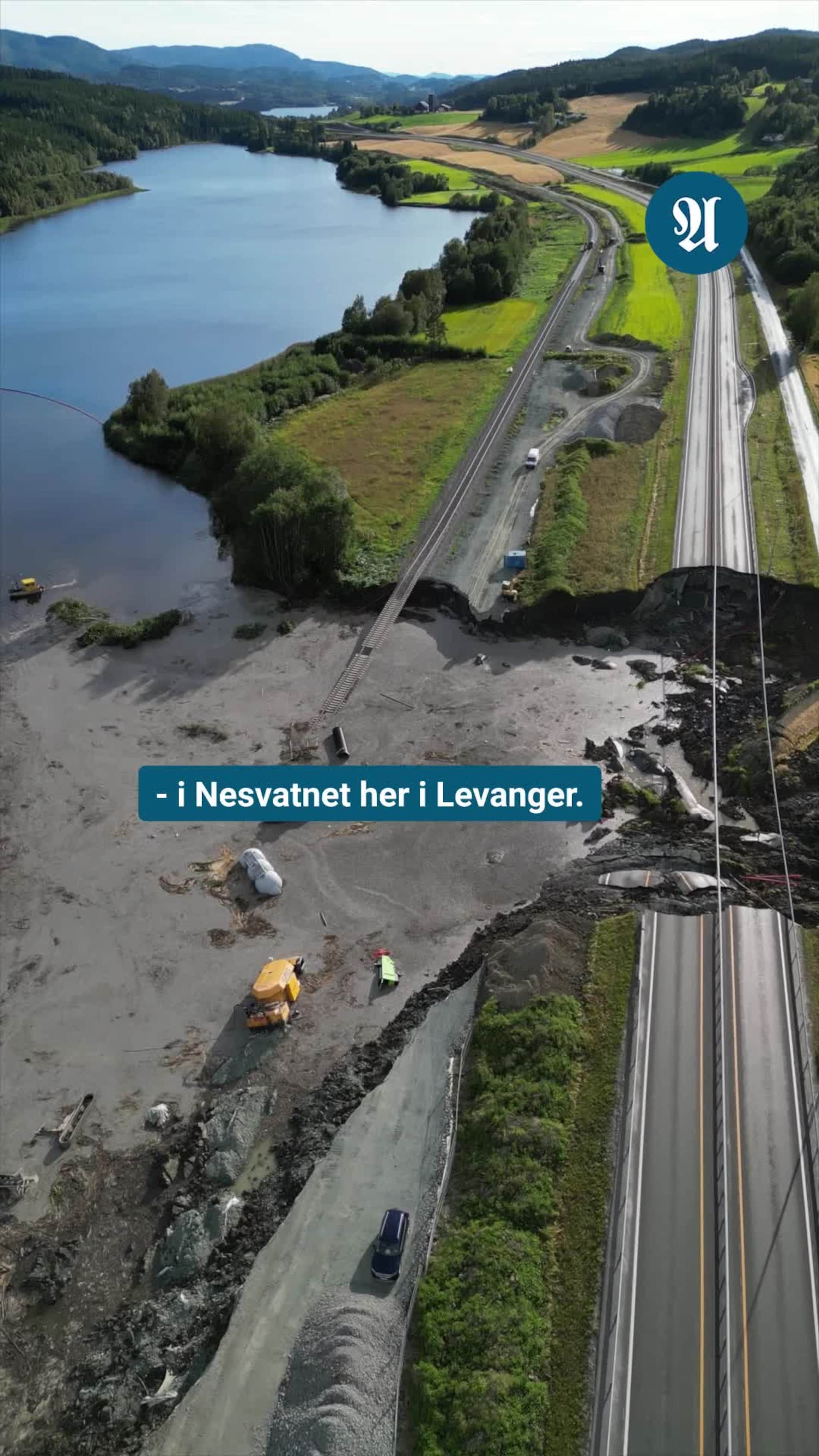 Skred Levanger Nesvatnet