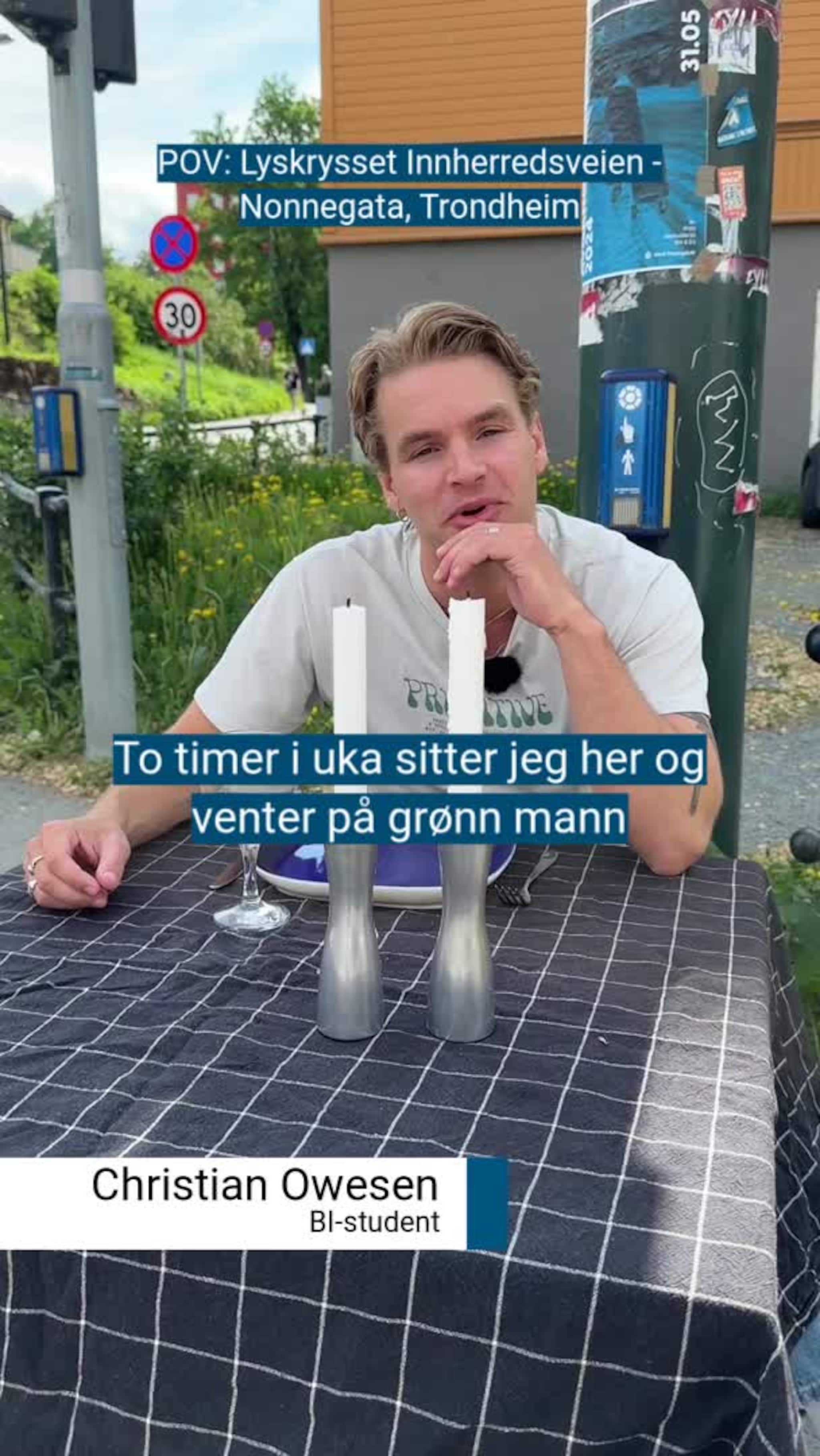 POV: Lyskrysset Innherredsveien – Nonnegata, Trondheim