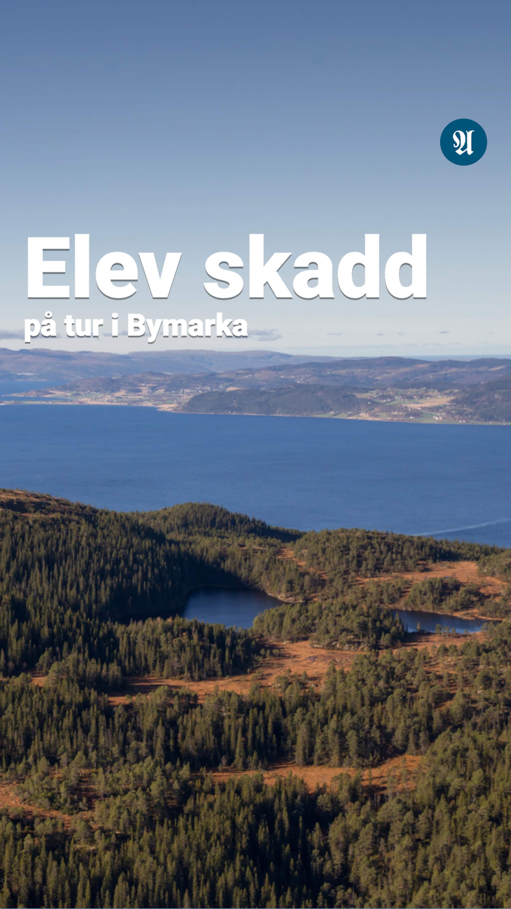 Elev skadd på tur i Bymarka
