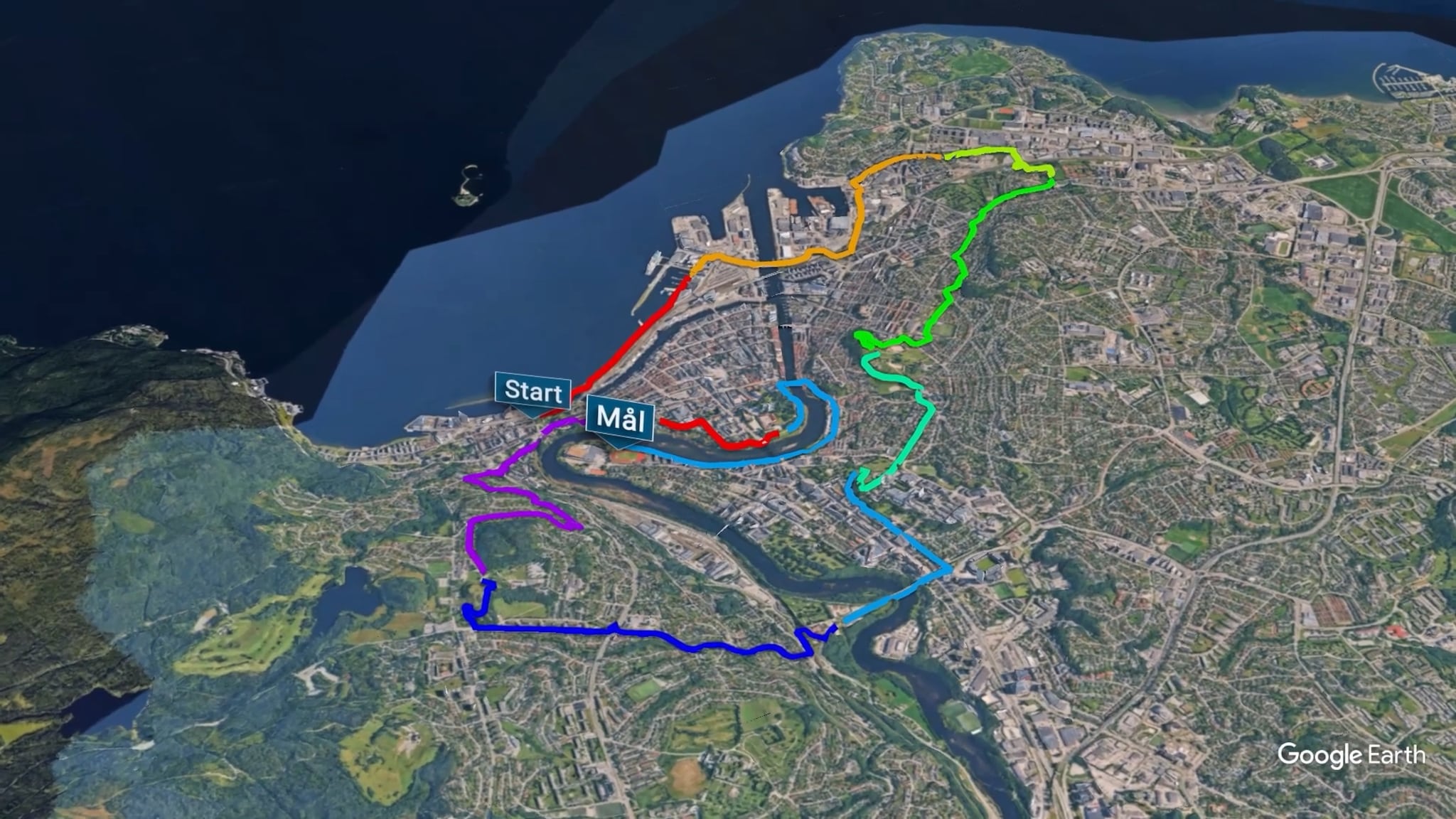 Dette er løypen for Trondeim-stafetten