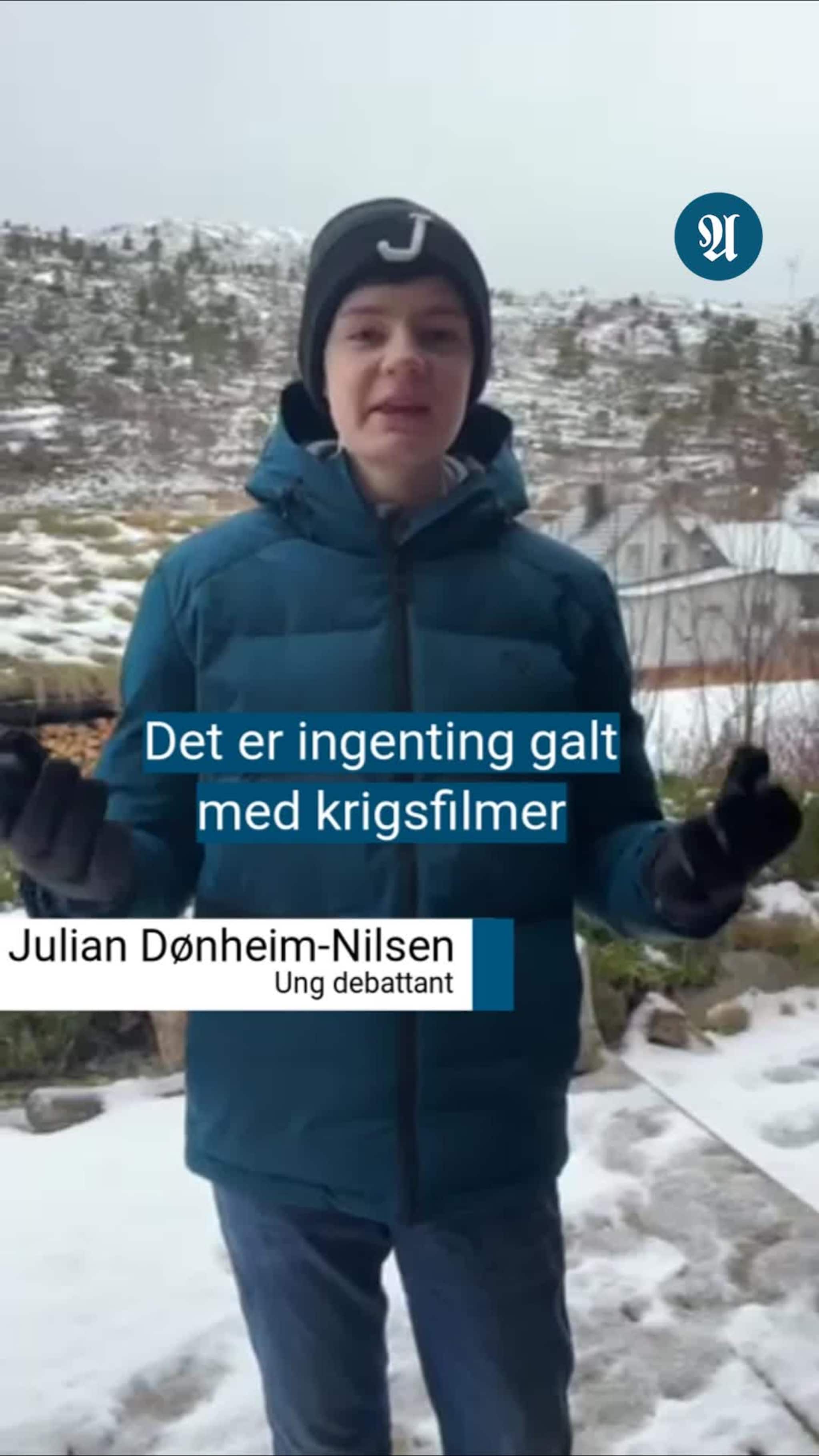 Lei av krigsfilm? Det er Julian (17) også