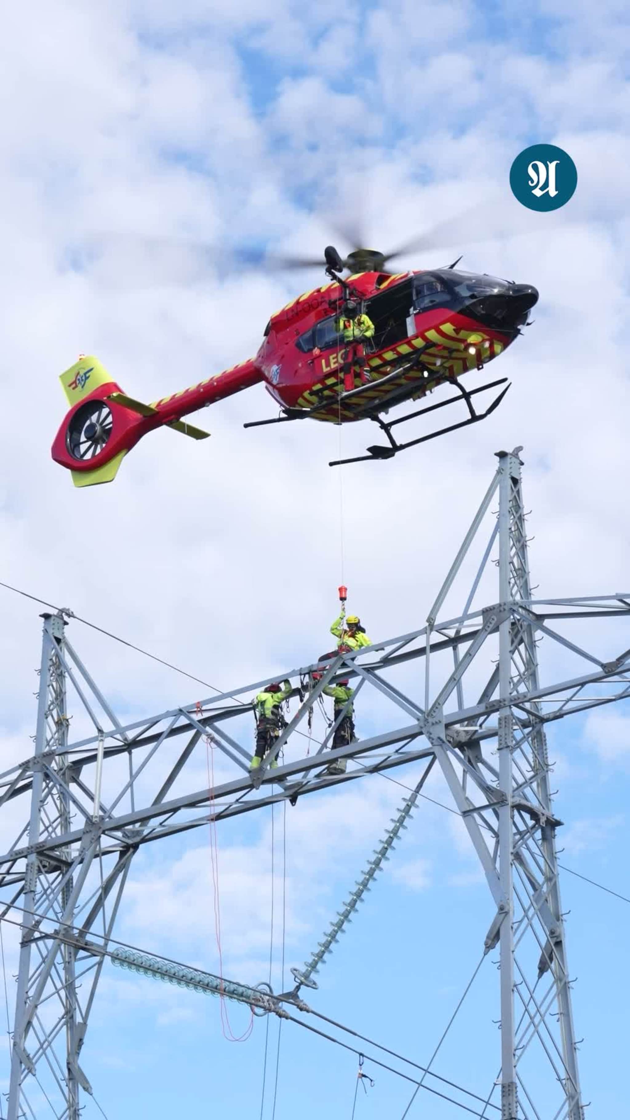 Luftambulansen øver med ny heis