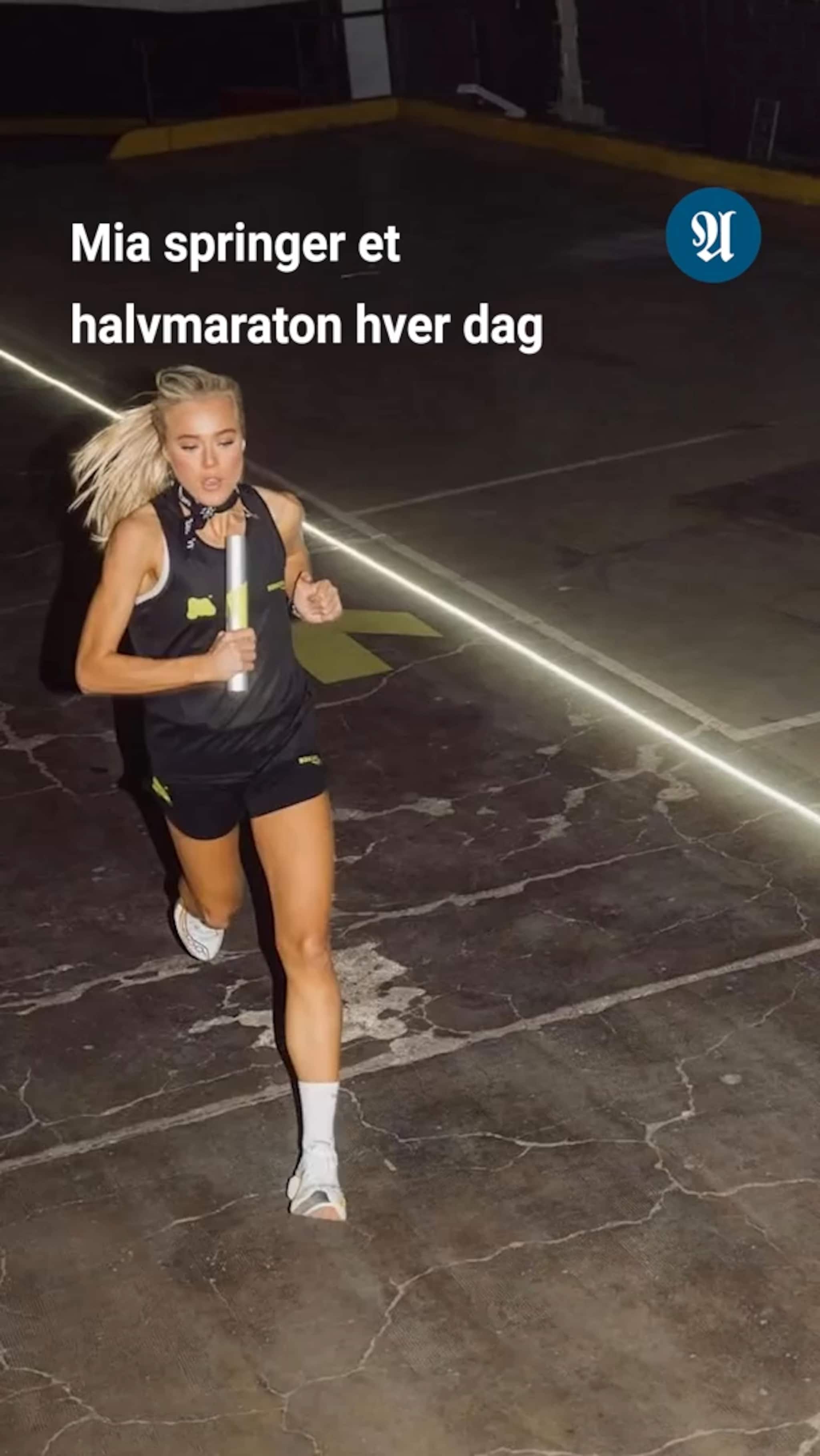 Mia (21) løper et halvmaraton hver dag