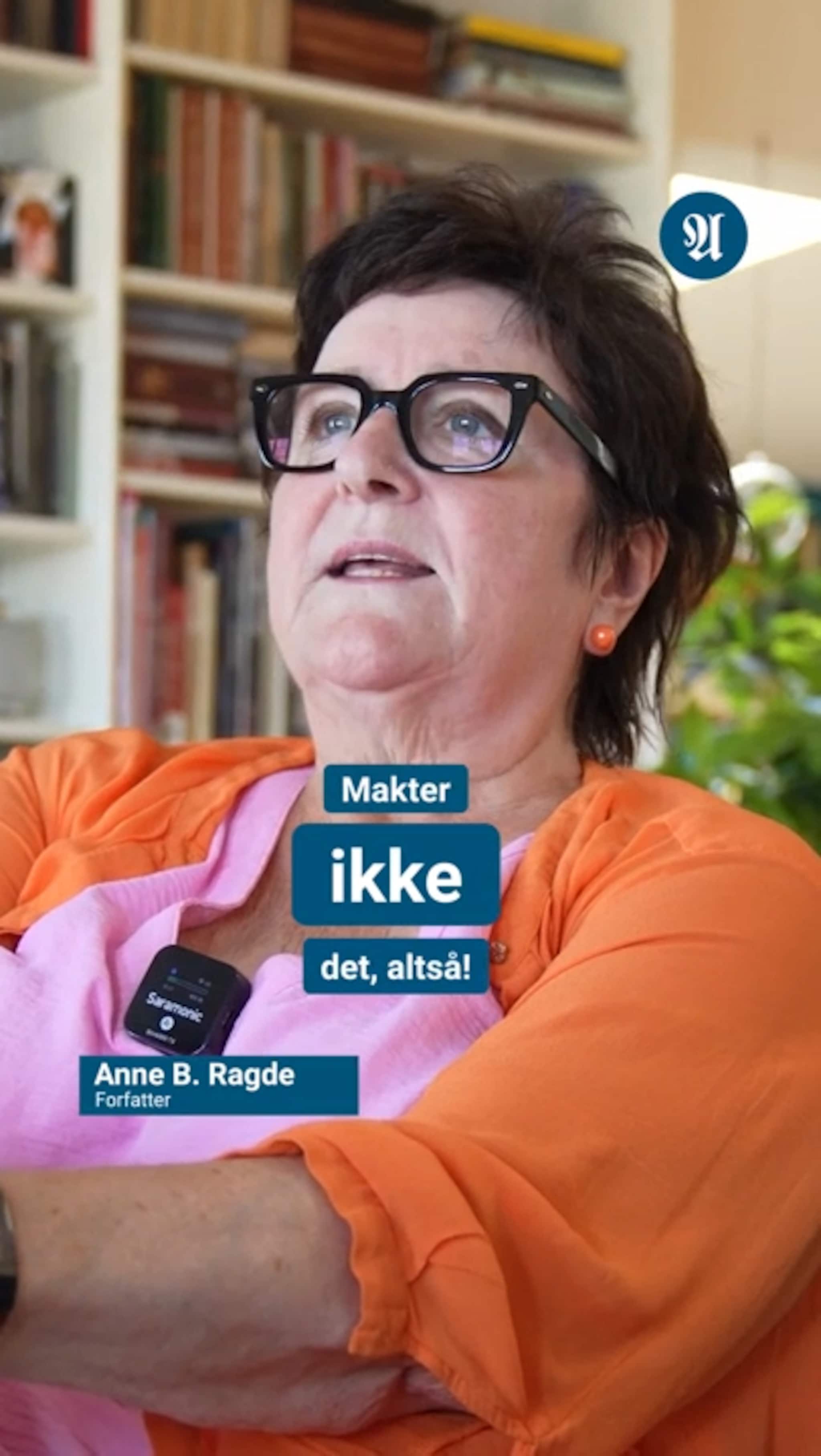 Anne B. Ragde sliter i sommervarmen