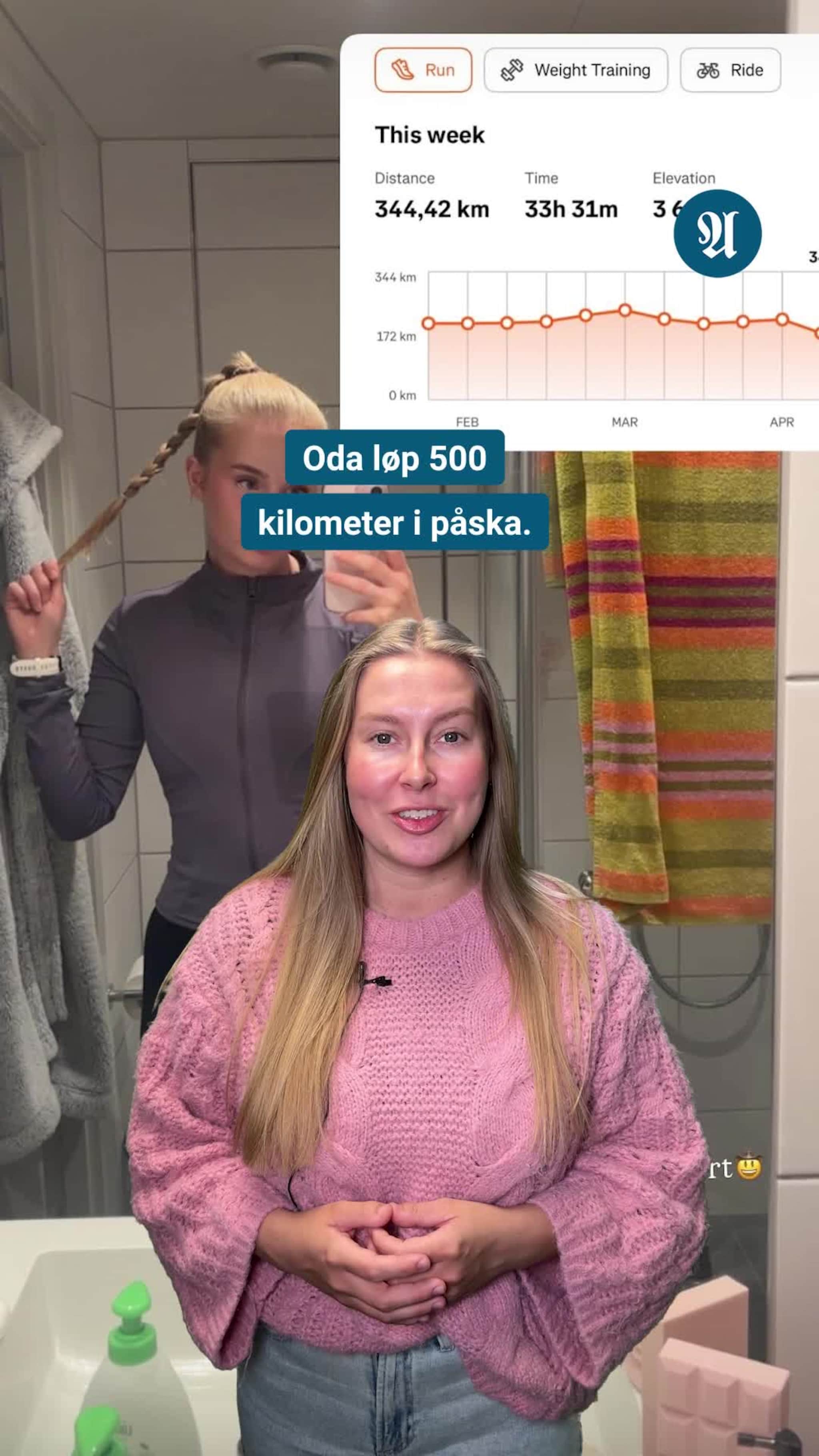 Oda (25) løp et maraton hver dag i en uke