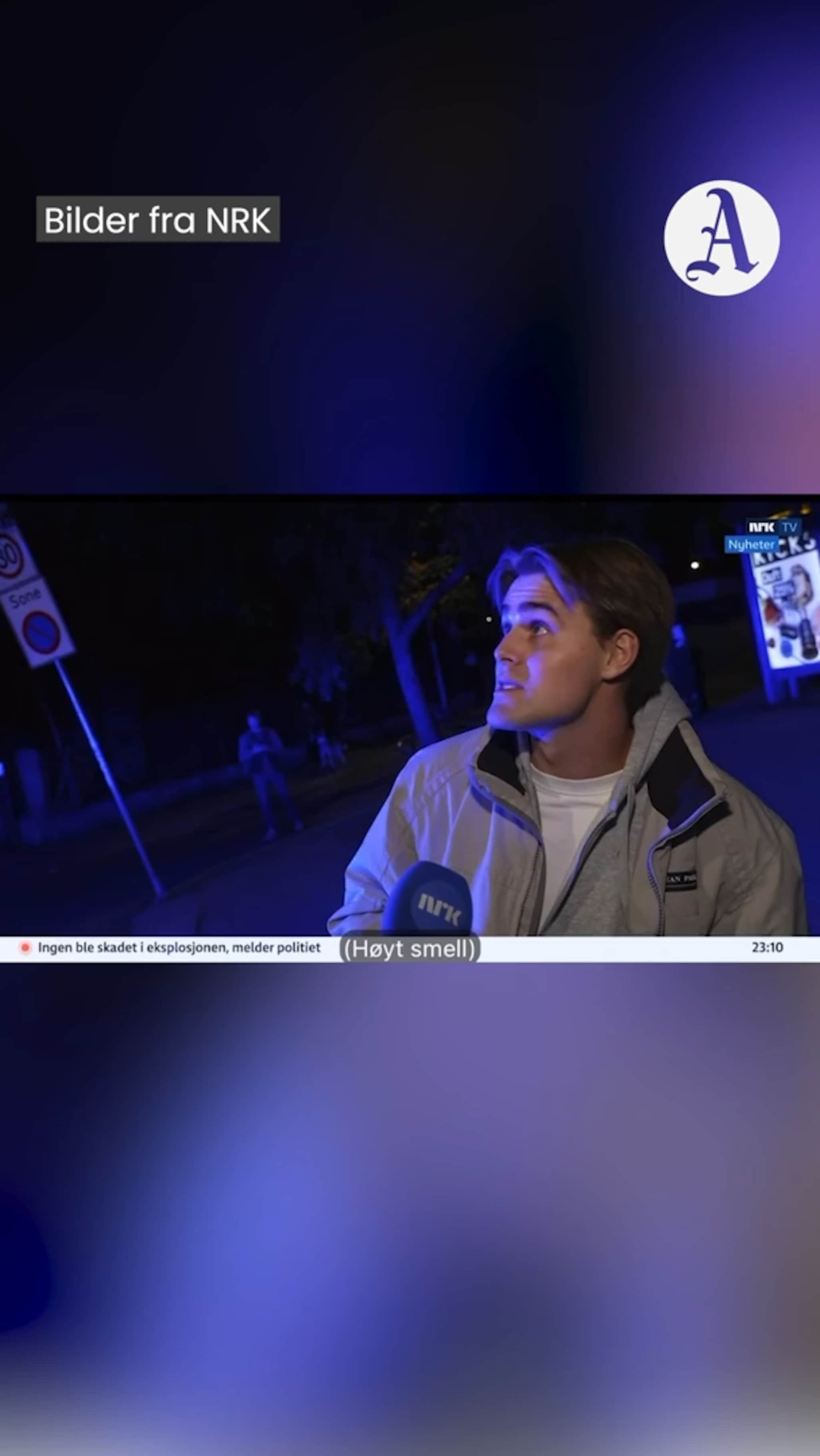 Ble vitne til eksplosjon