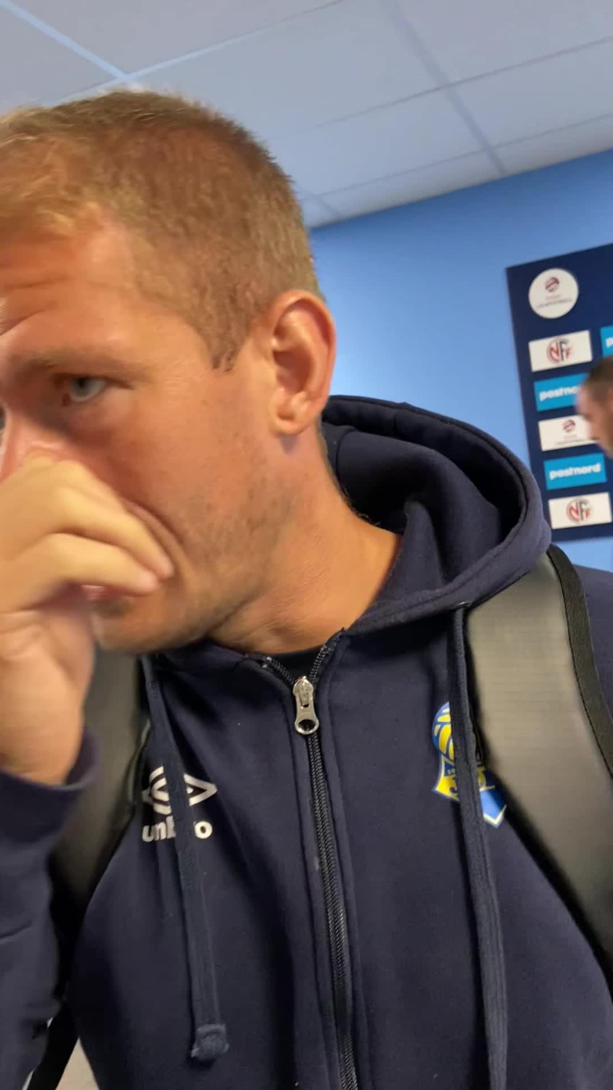 Mathias Wichmann før Sandnes Ulf-kampen