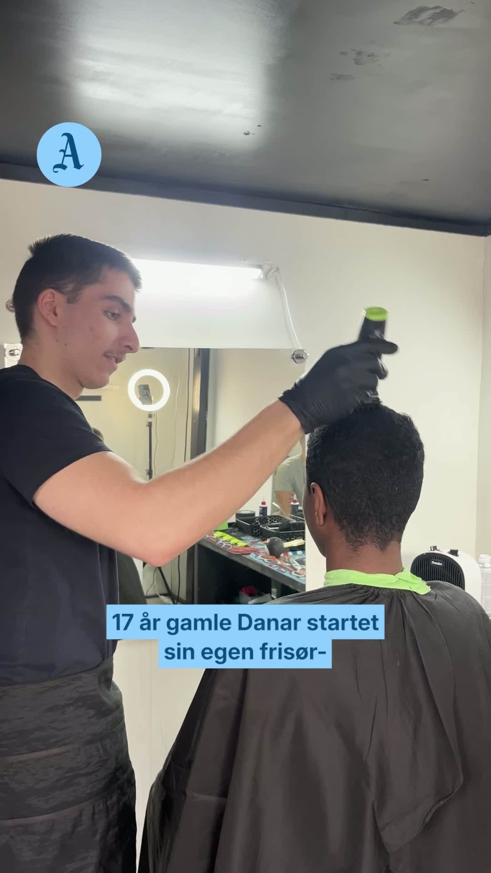 Danar (17) åpnet egen salong