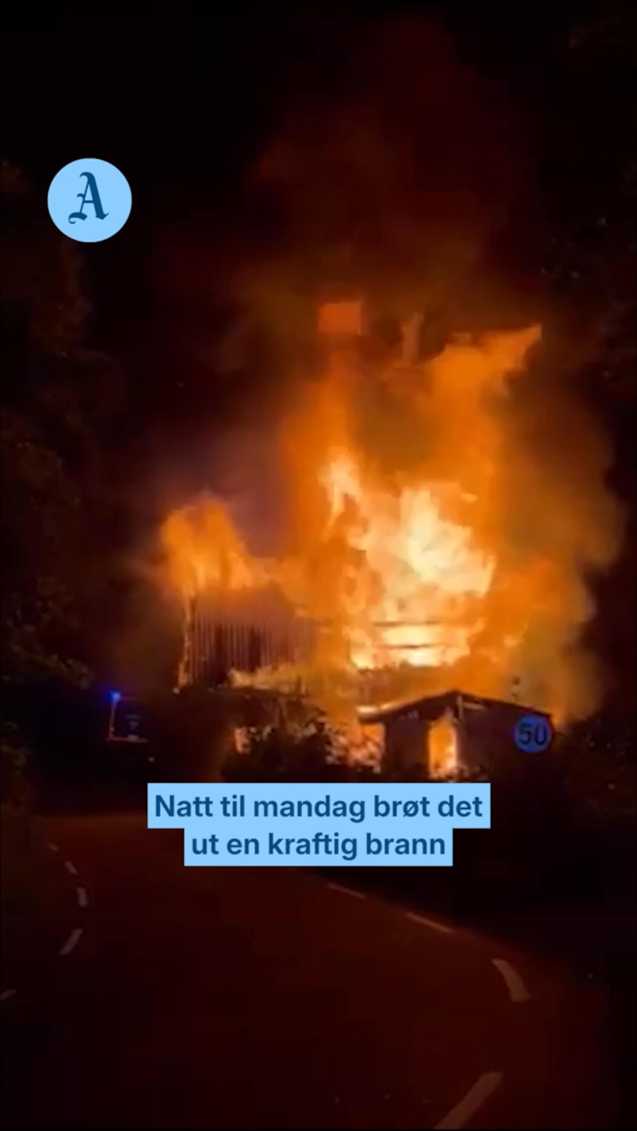 Bolig totalskadd i brann