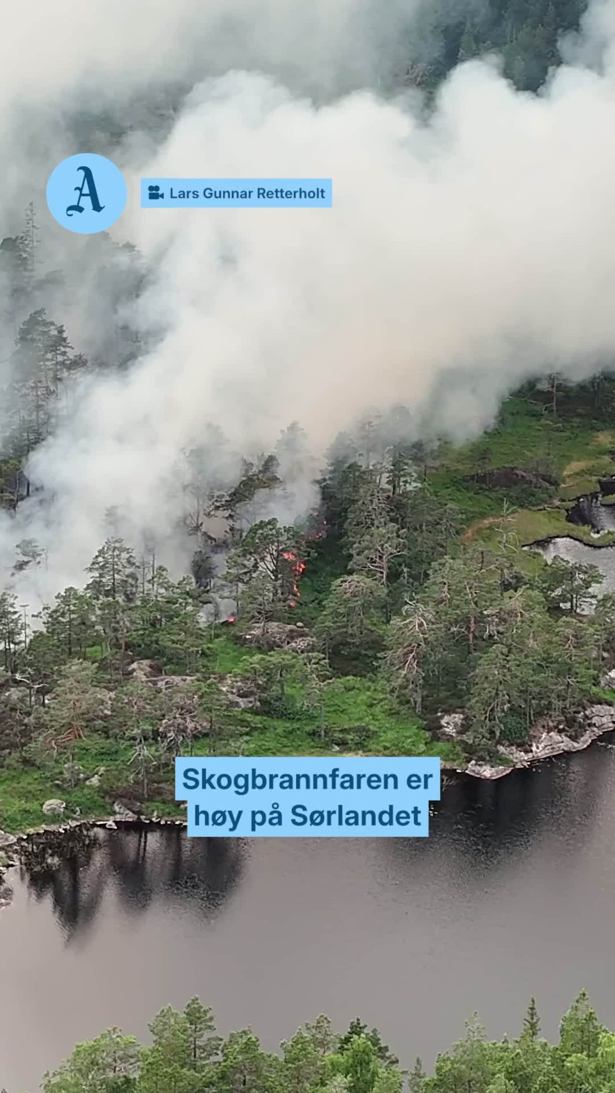 Høy skogbrannfare i Agder