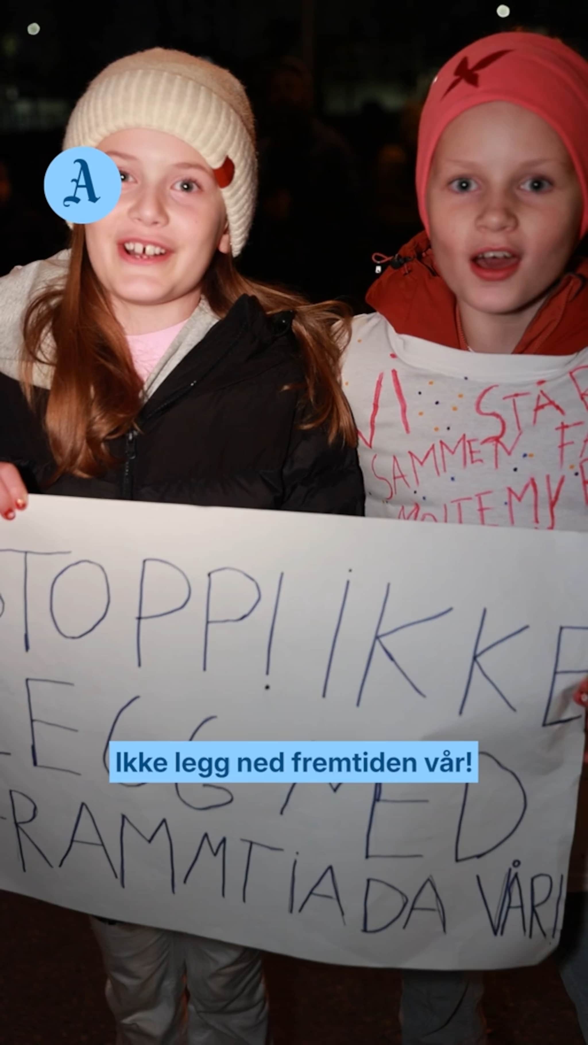 Samlet seg til fakkeltog