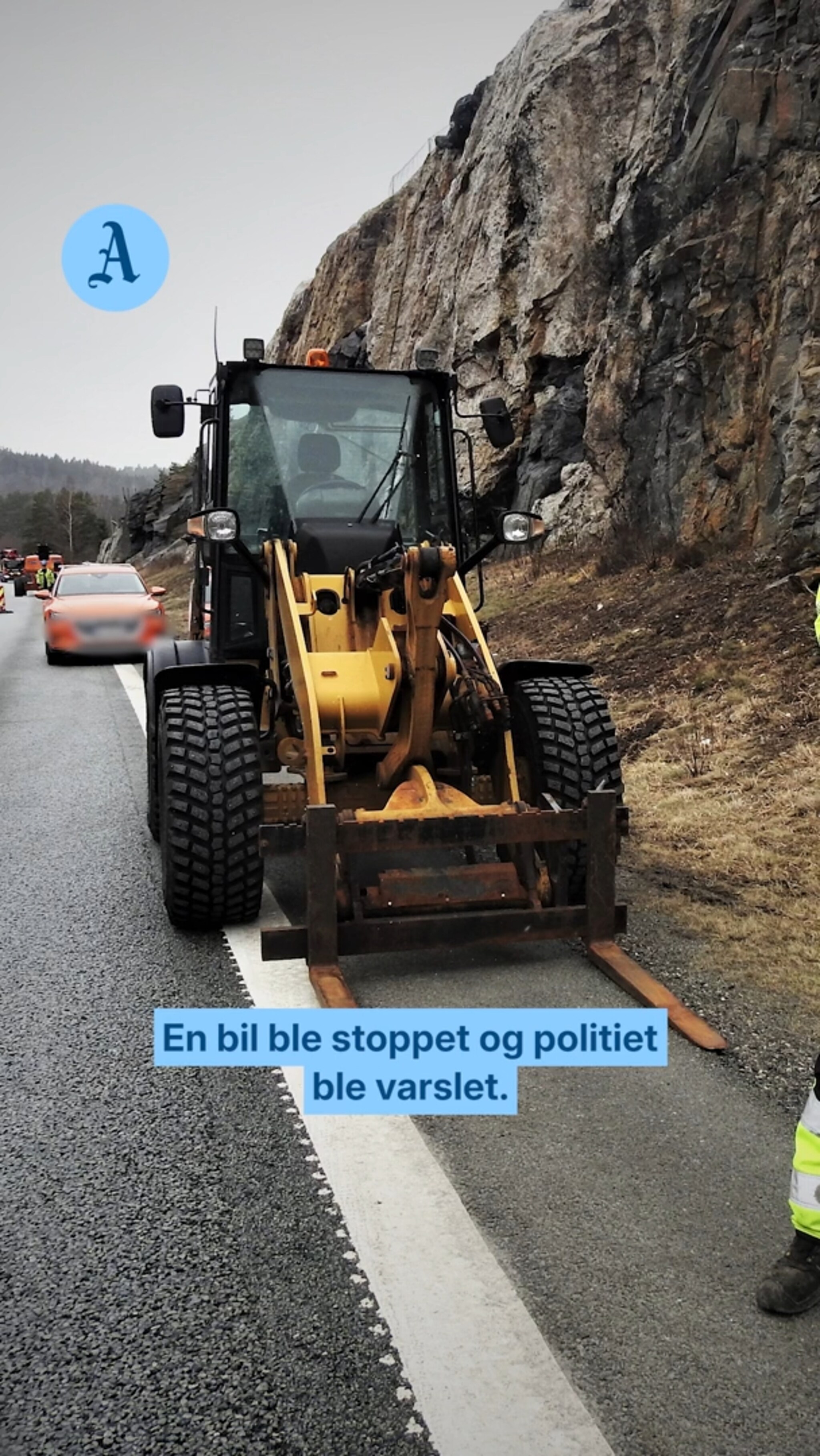 Kjører inn på stengt E18