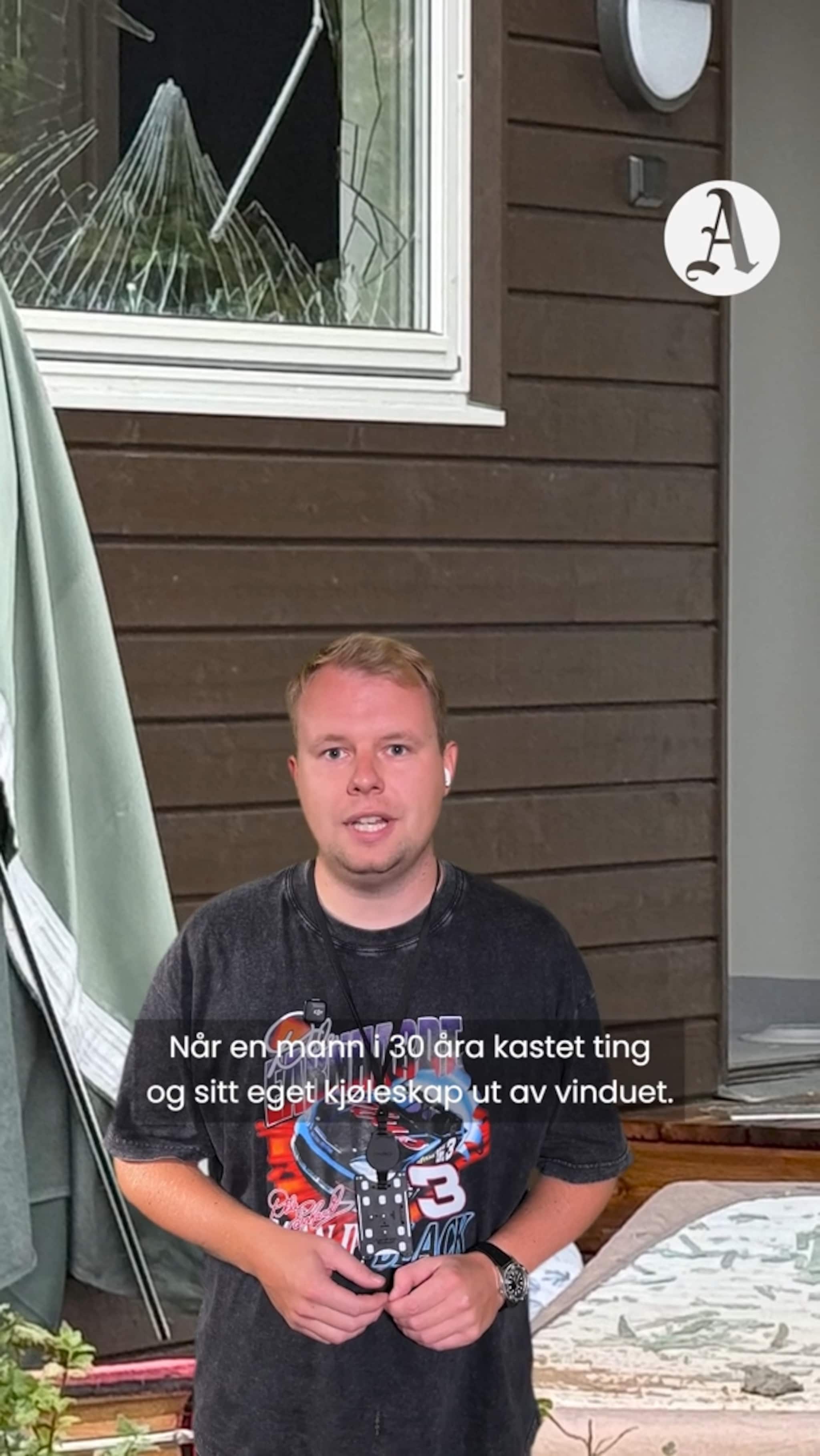 Kastet kjøleskapet ut av vinduet