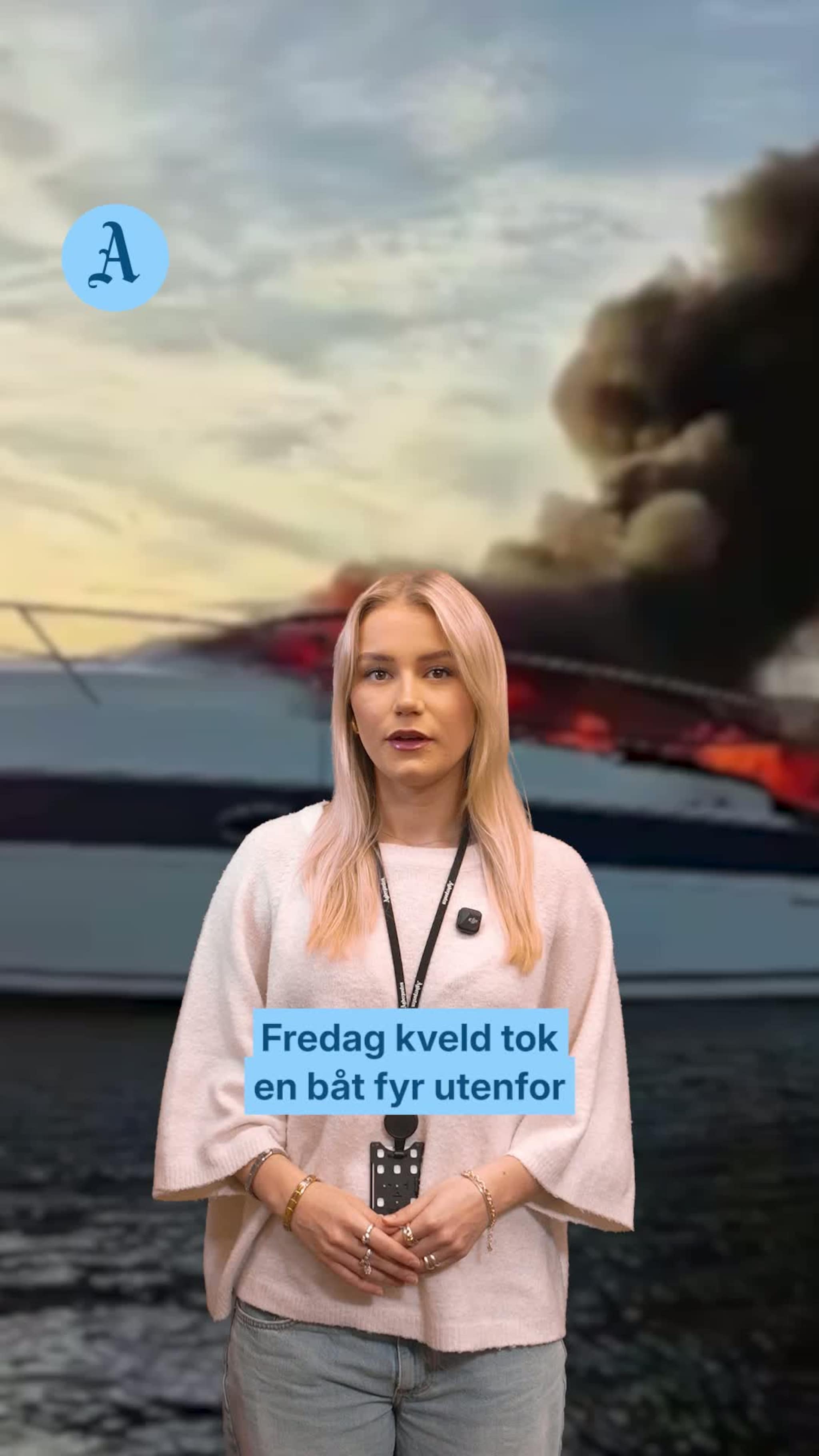 Her står båten i full fyr
