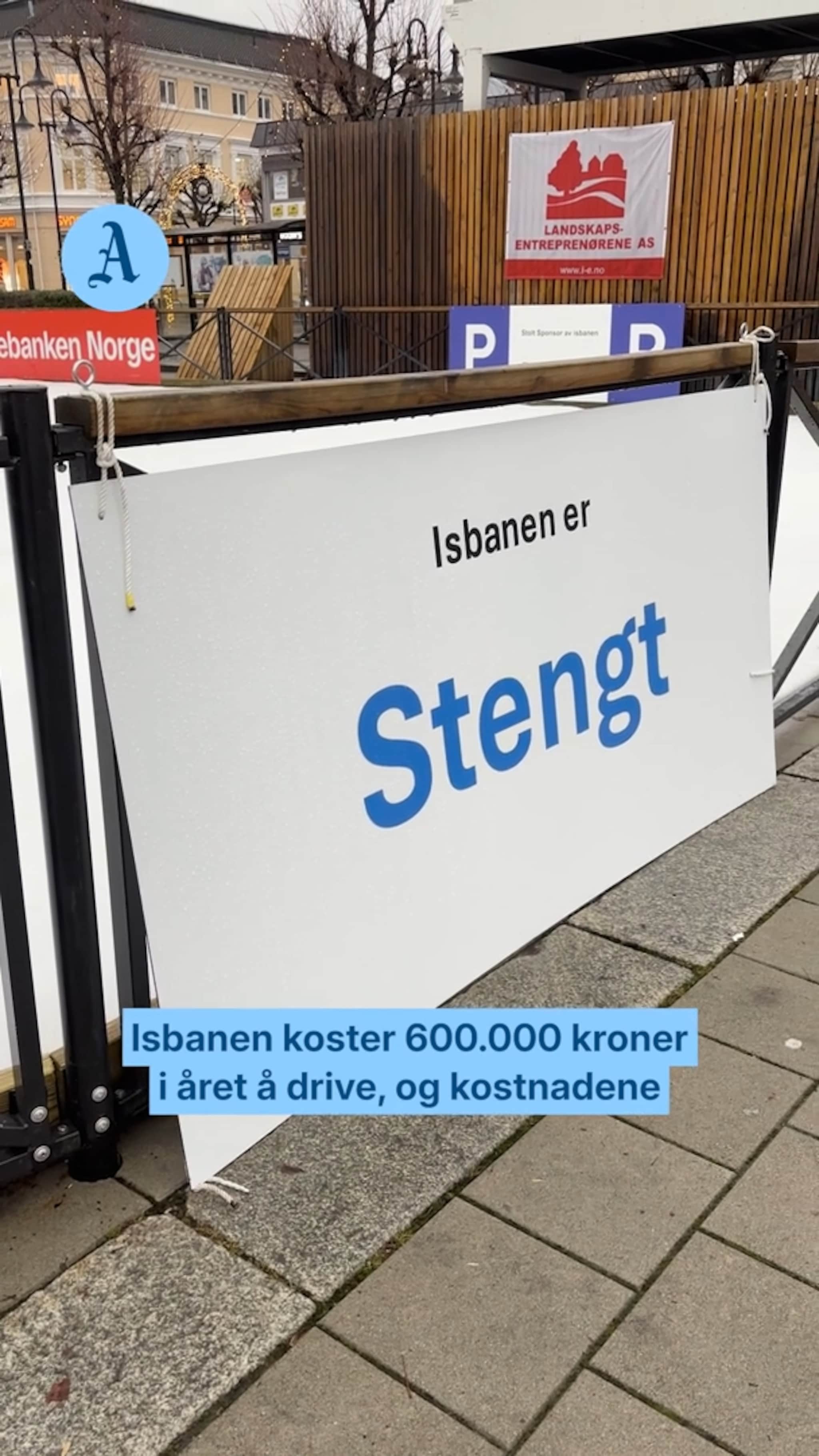 Isbanen stenges i regnet