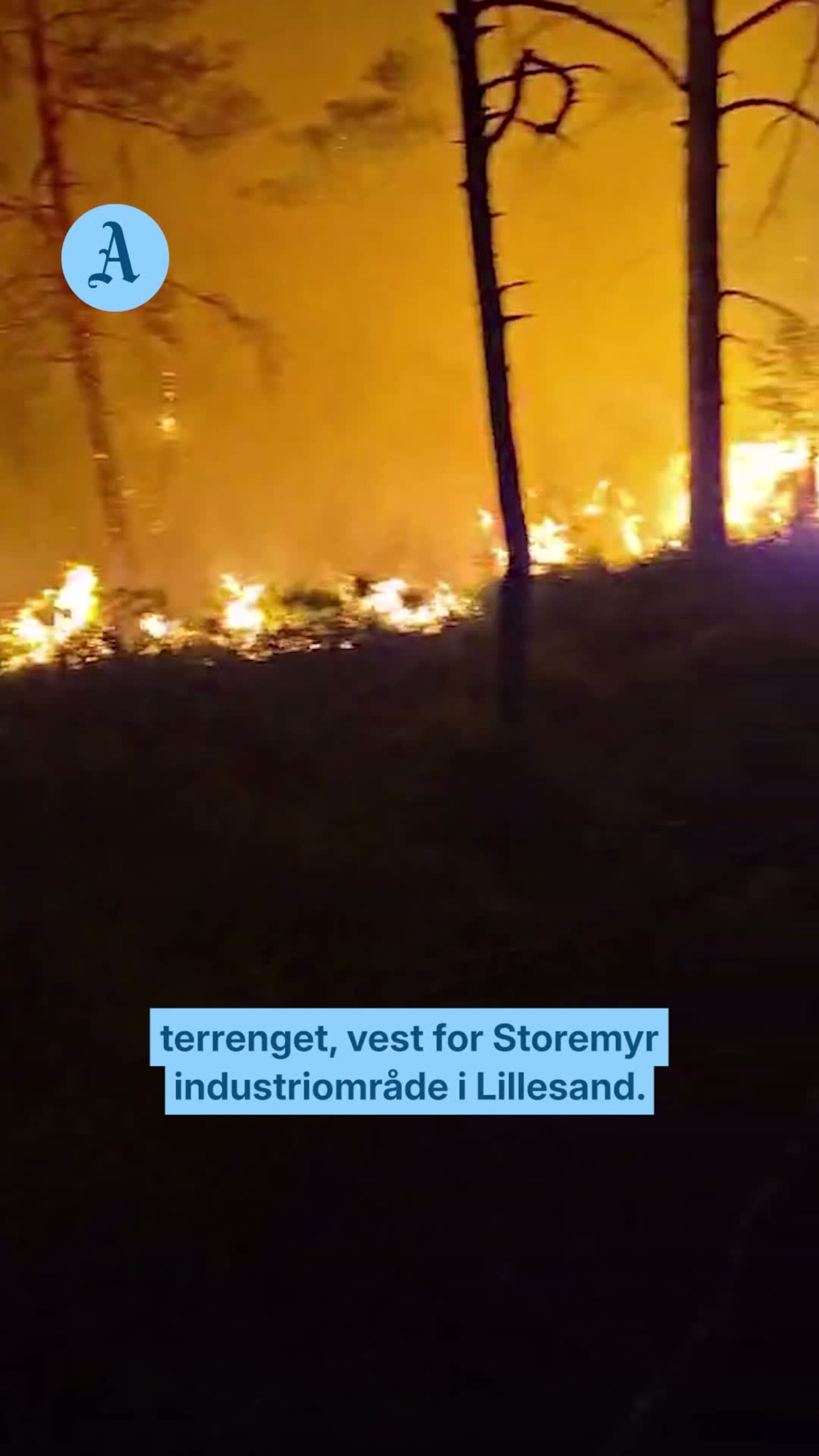 Terrengbrann i Lillesand