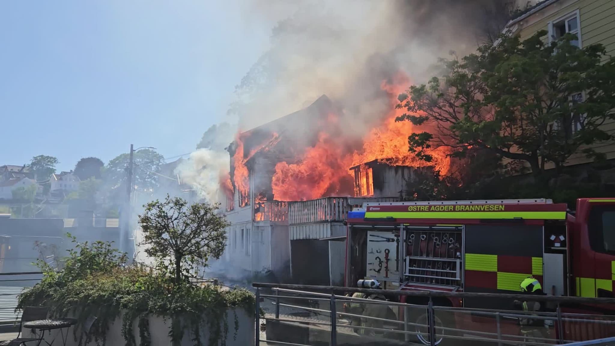 Brann i Strømsbuveien
