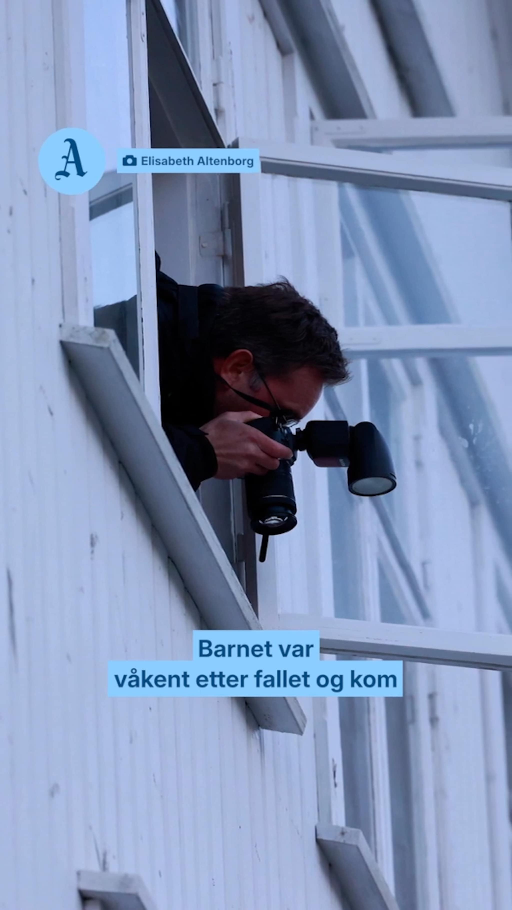 Spedbarn falt ned fra tredje etasje