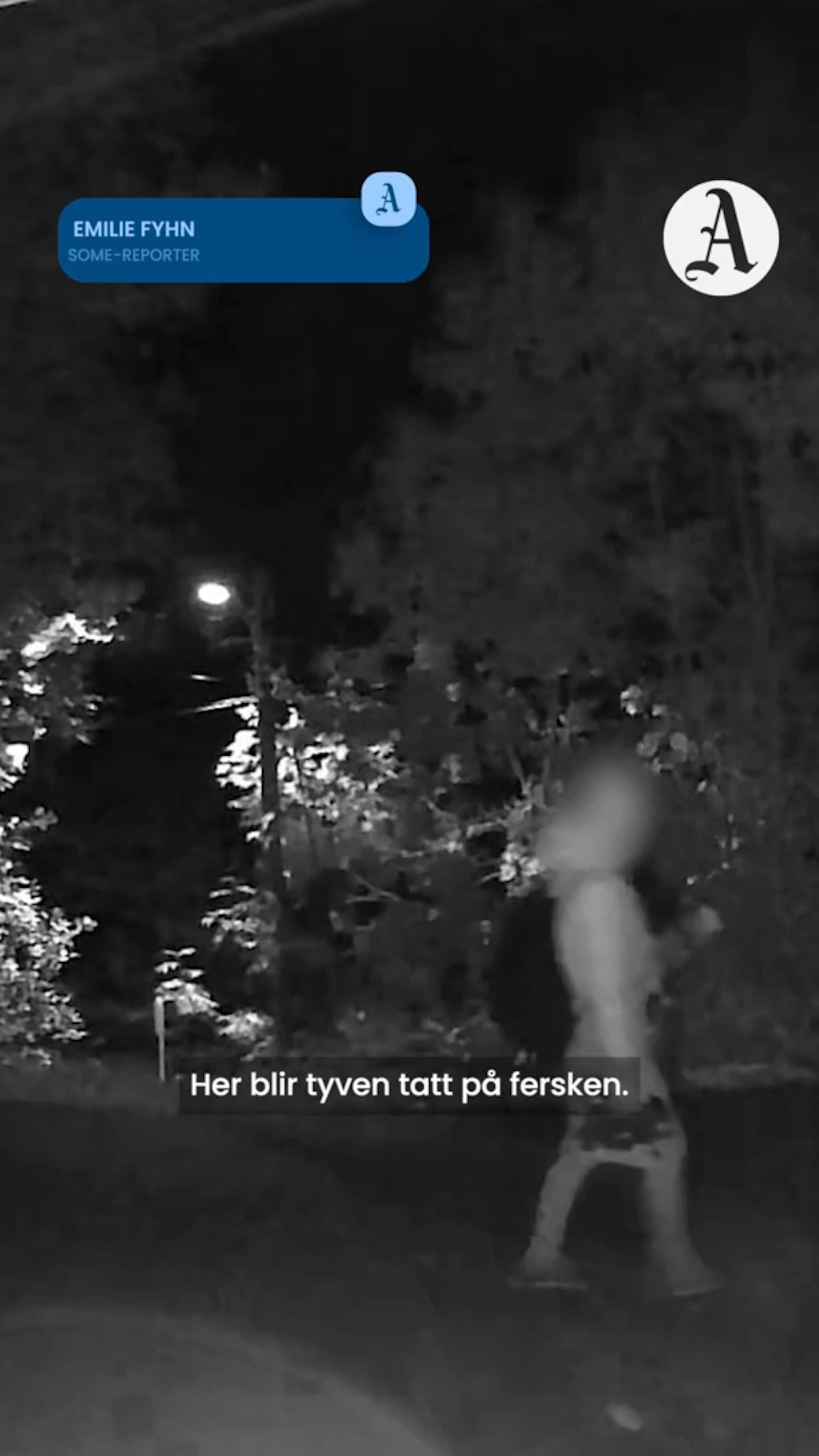 Tyv tatt på overvåkningskamera