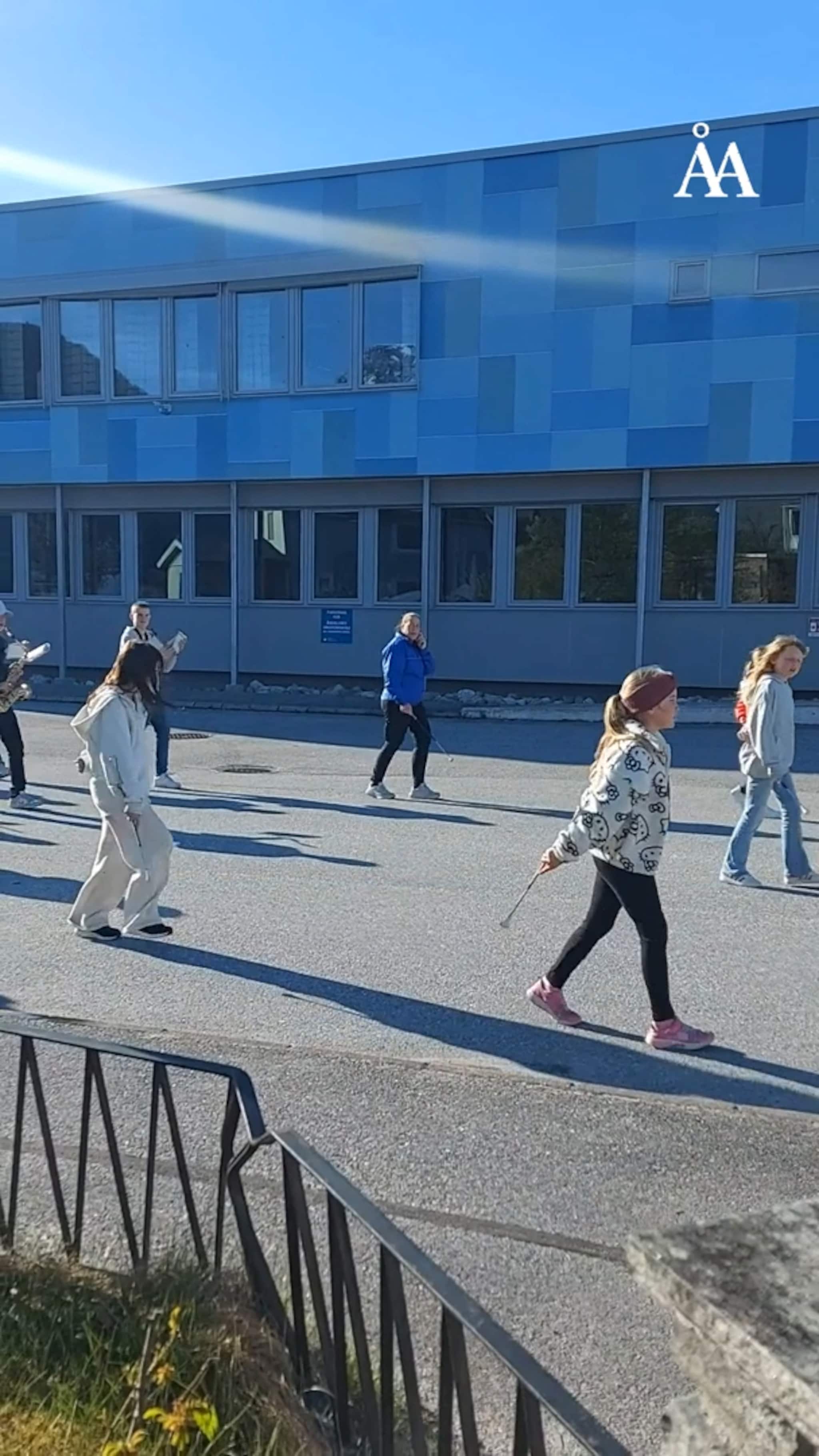 Her øver skolekorpset